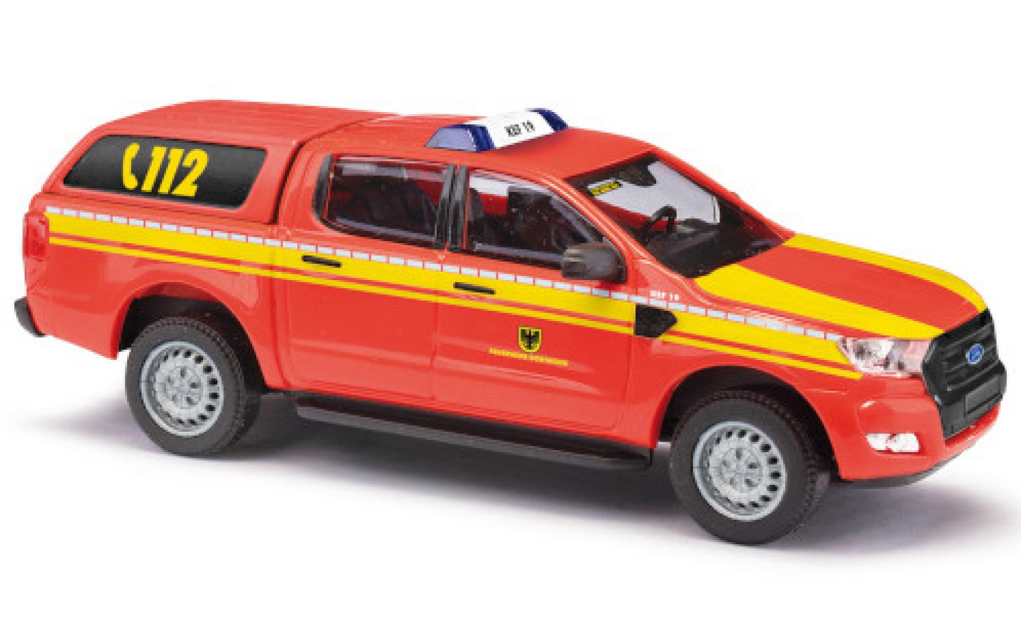 Ford Ranger 1/87 Busch DoKa Brandweer Dortmund 2016 avec Hardtop modelauto