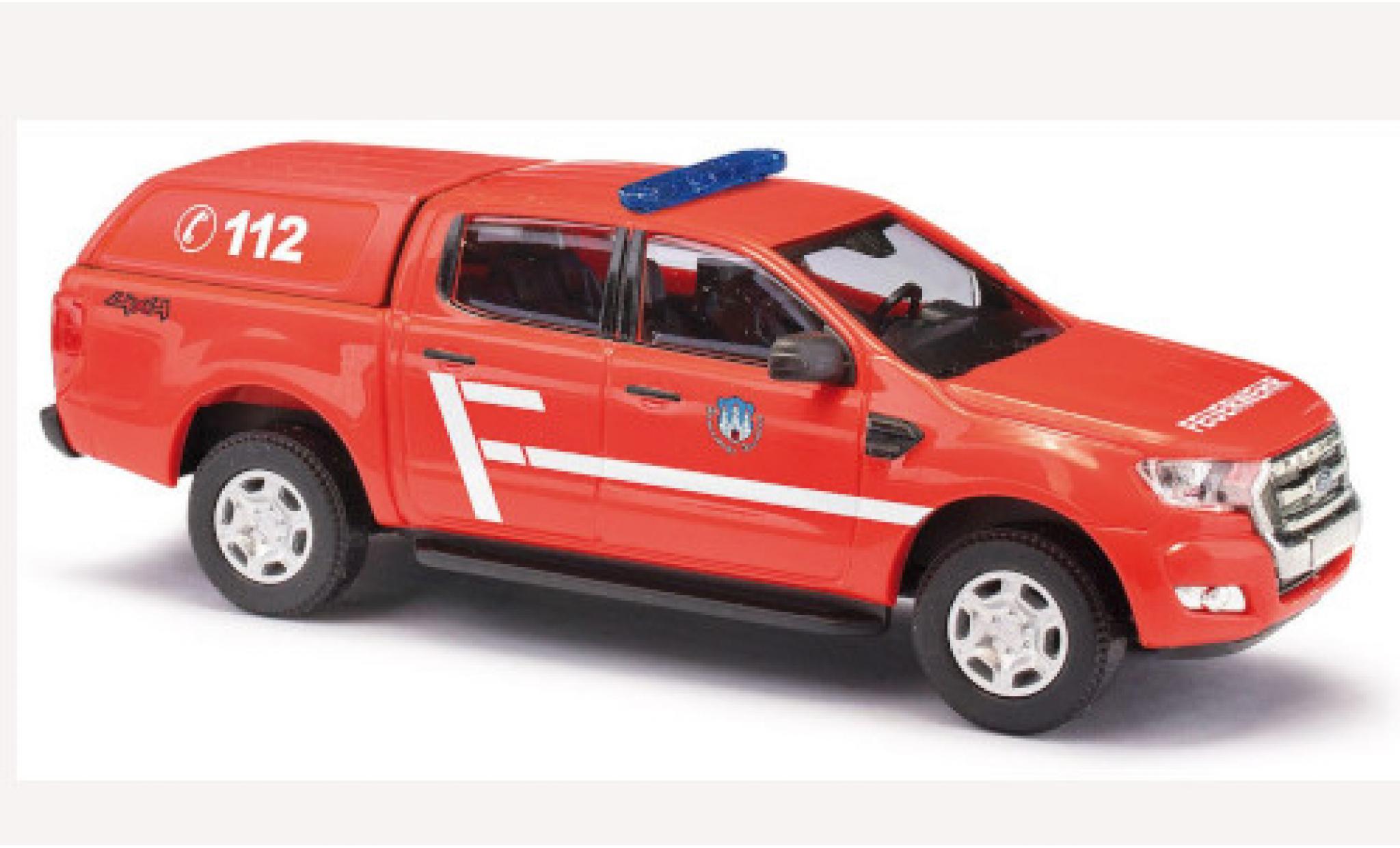 Ford Ranger 1/87 Busch Brandweer Freiberg 2016 mit Hardtop modelauto