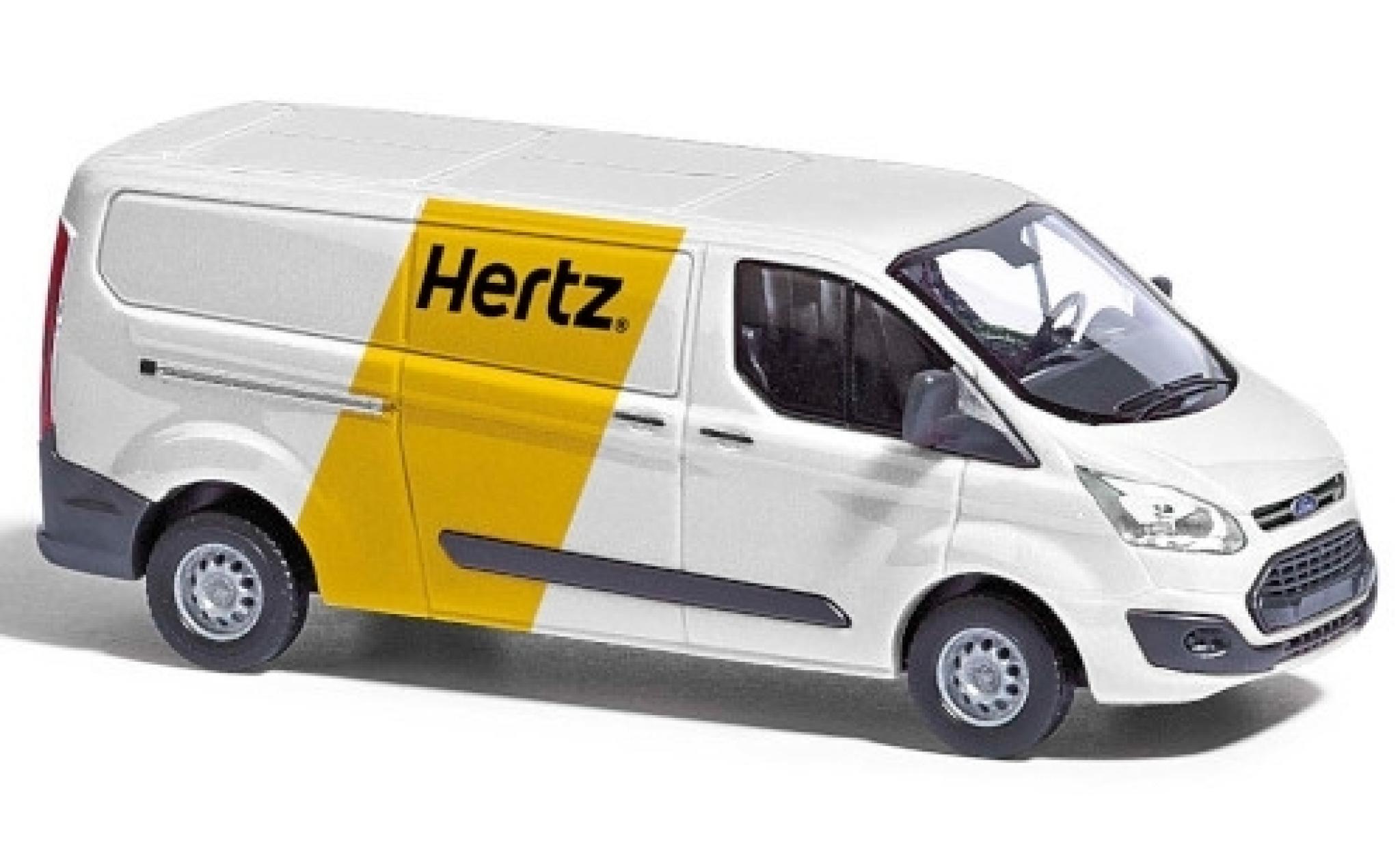 Ford Transit 1/87 Busch Custom Kasten Hertz Autovermietung 2012 modelauto