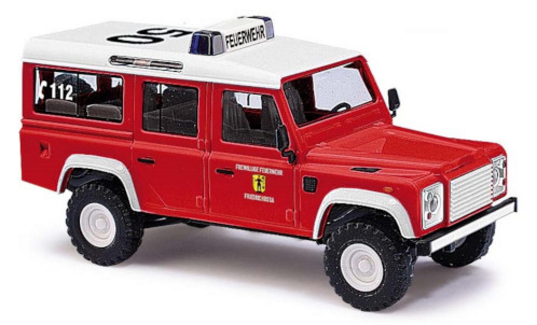 Land Rover Defender 1/87 Busch 110 Brandweer Friedrichroda 1983 modelauto