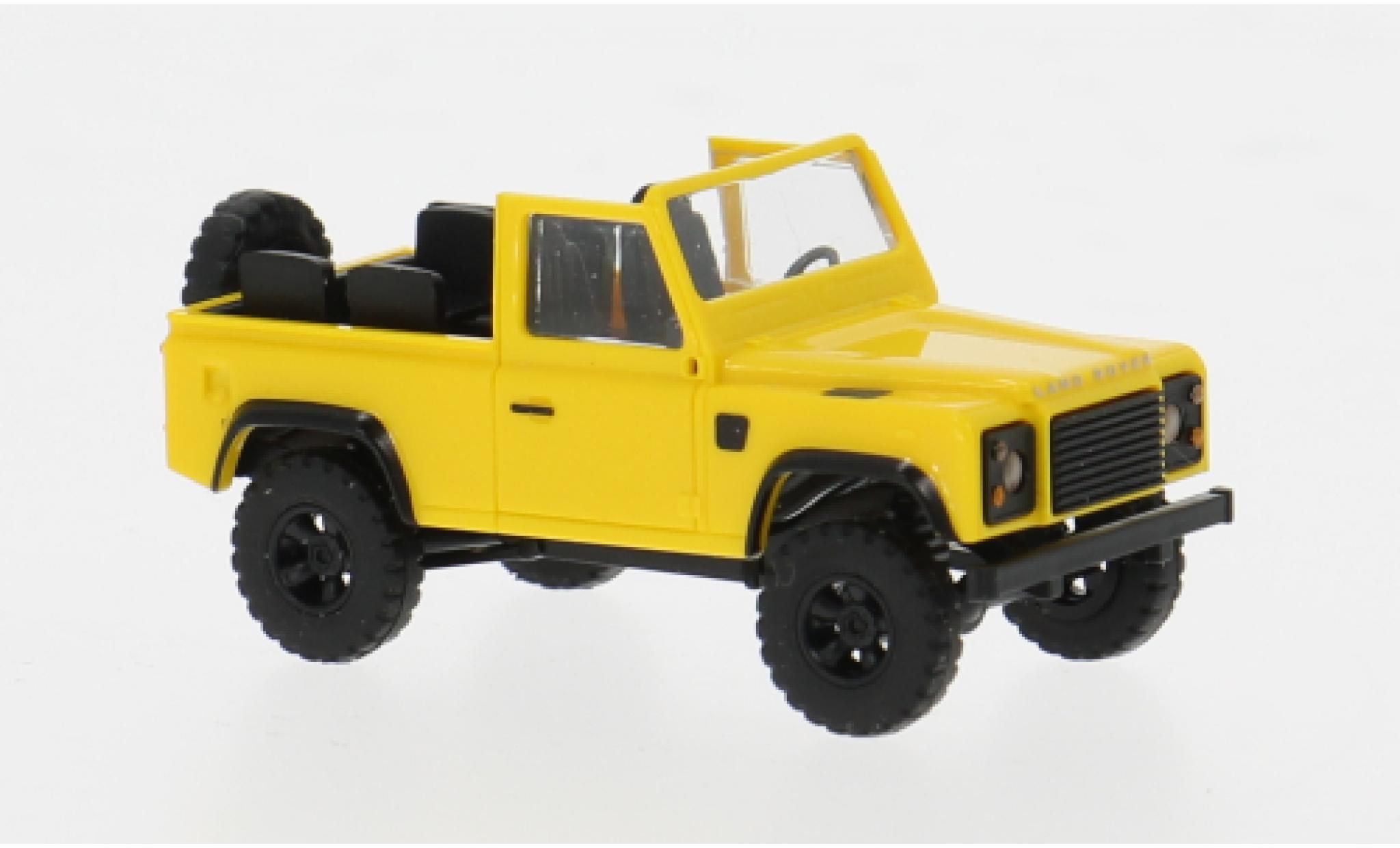 Land Rover Defender 1/87 Busch 90 geel 1983 1:87 modelauto