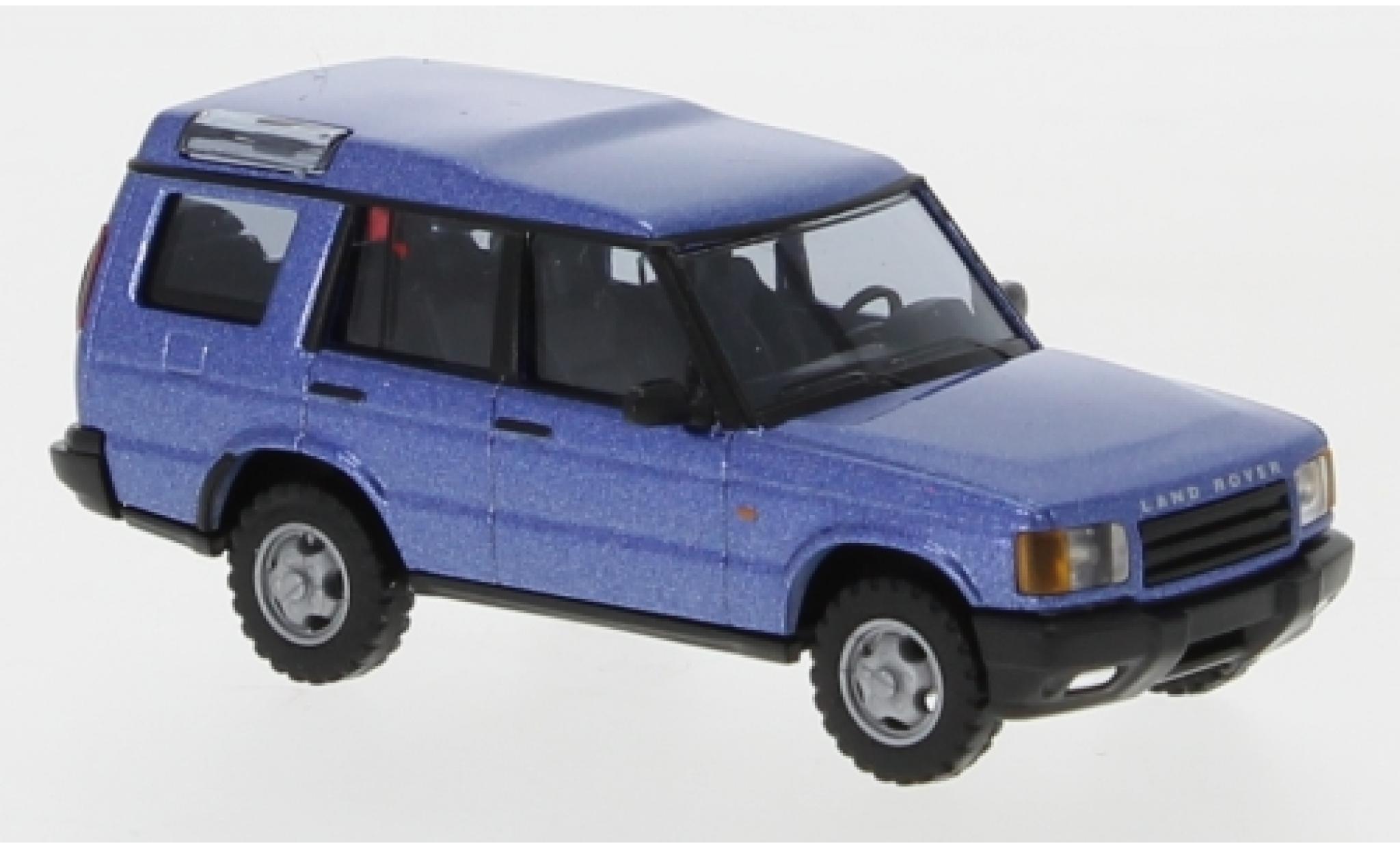 Land Rover Discovery 1/87 Busch metallic blauw modelauto