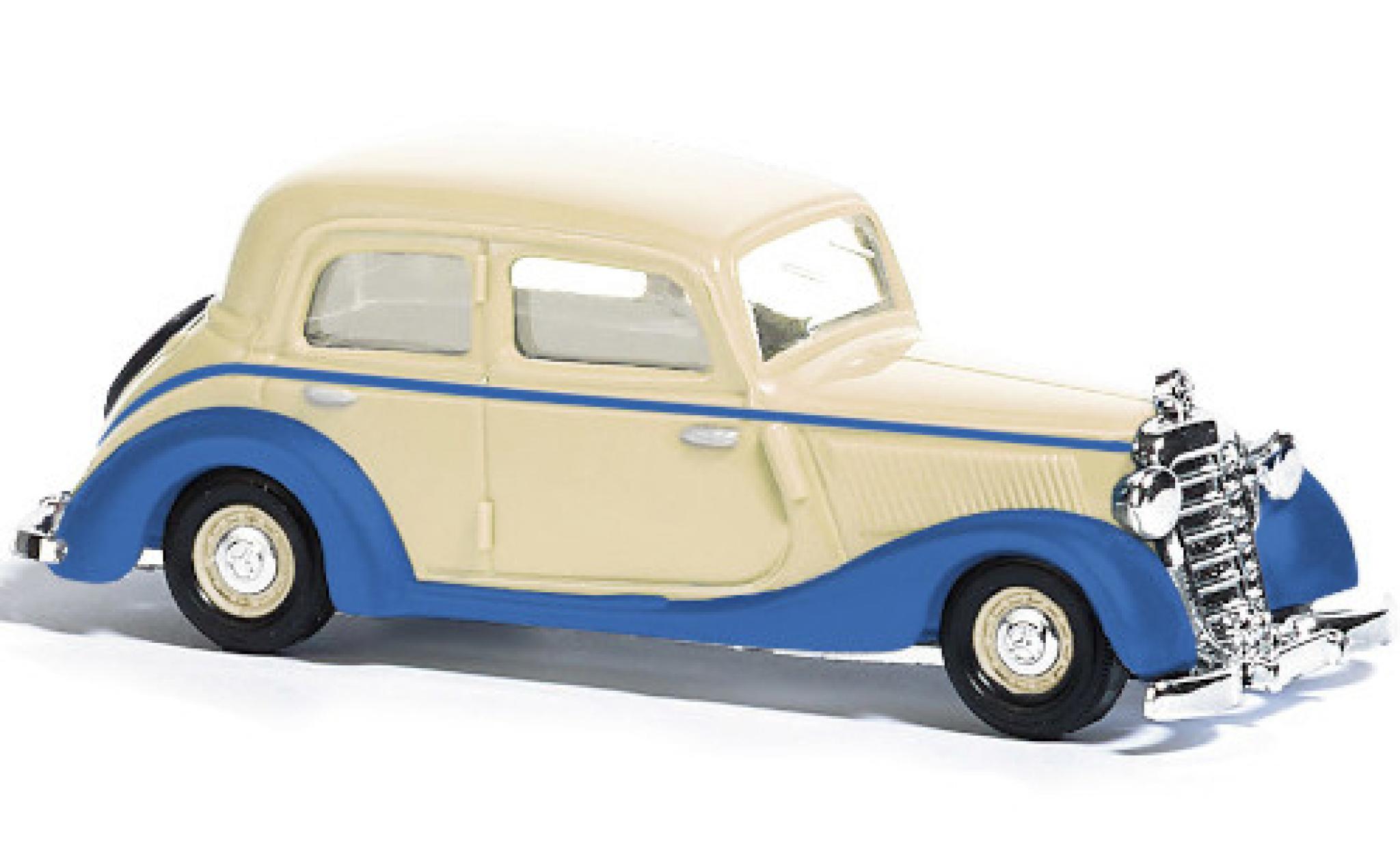 Mercedes 170 1/87 Busch V wit/blauw modelauto
