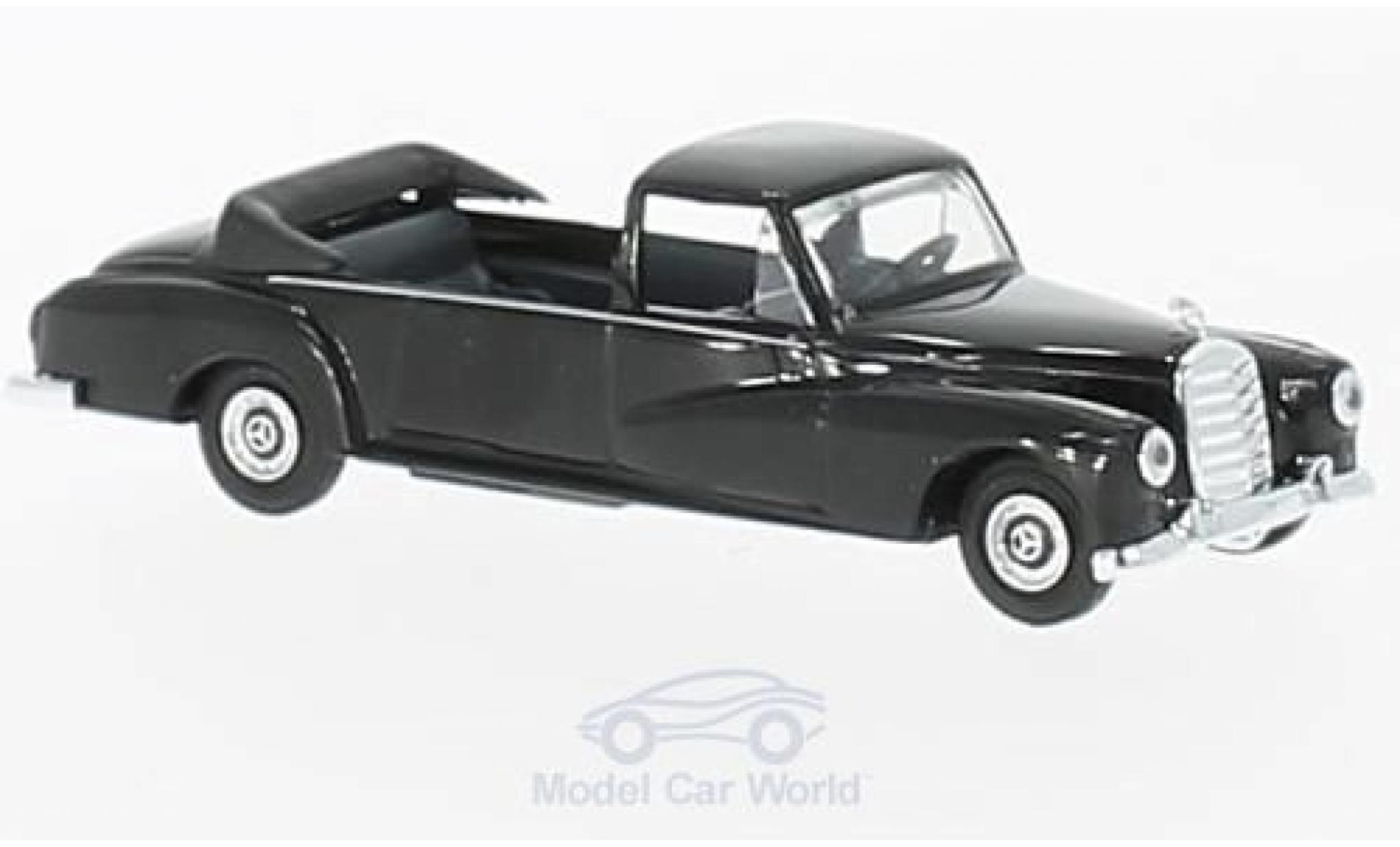 Mercedes 300 SE 1/87 Busch zwart 1962 Staatskarosse modelauto