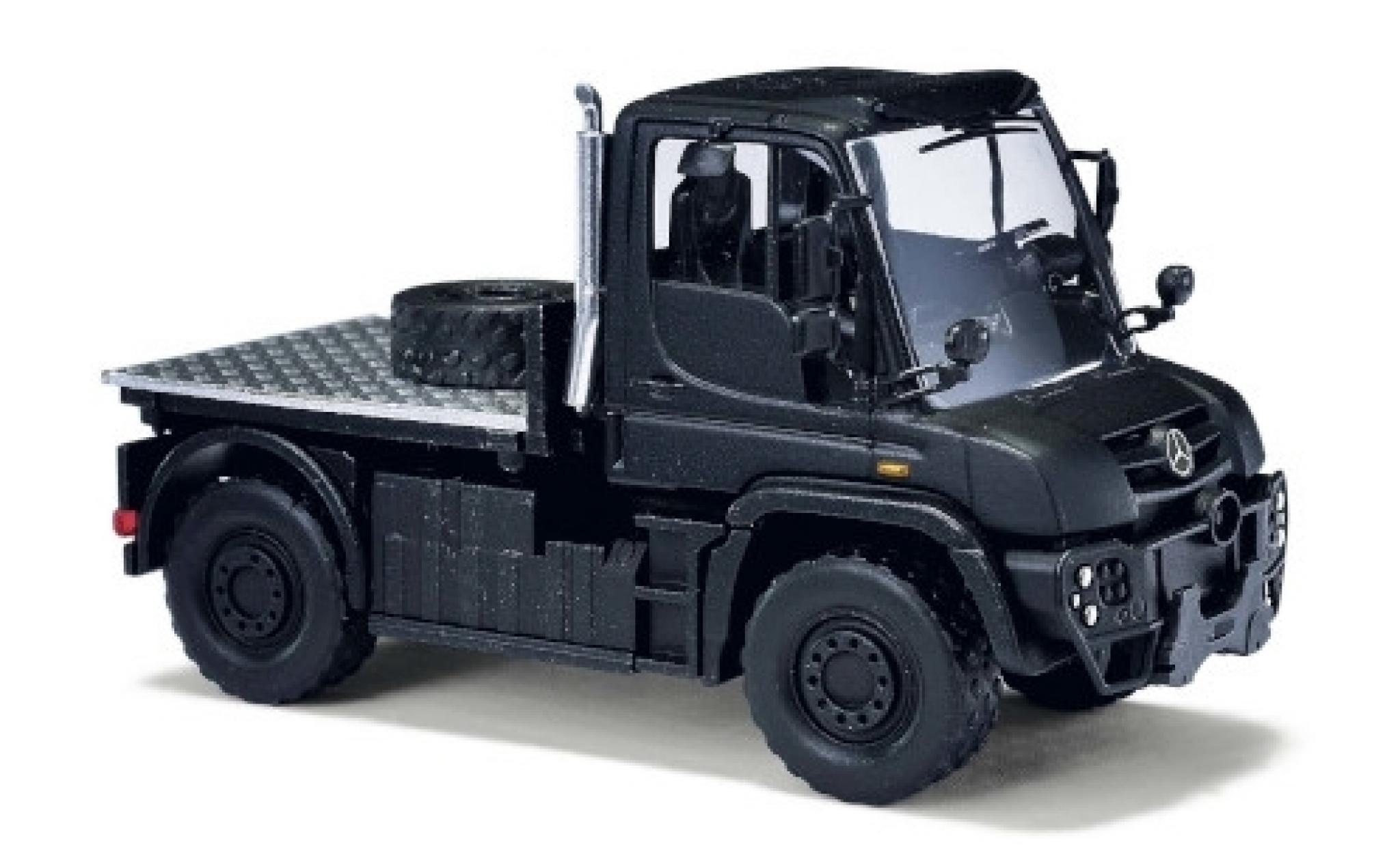 Mercedes Unimog 1/87 Busch U 430 zwart Black Edition modelauto