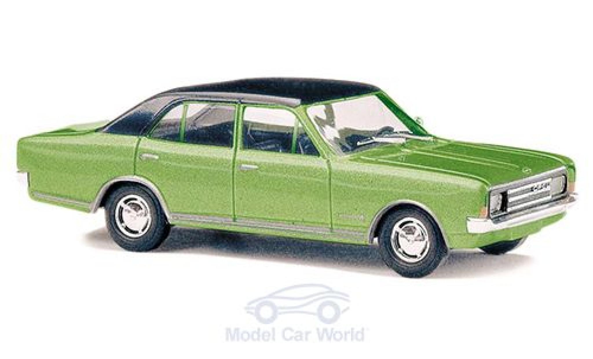Opel Rekord 1/87 Busch C metallic groen/zwart 1966 modelauto