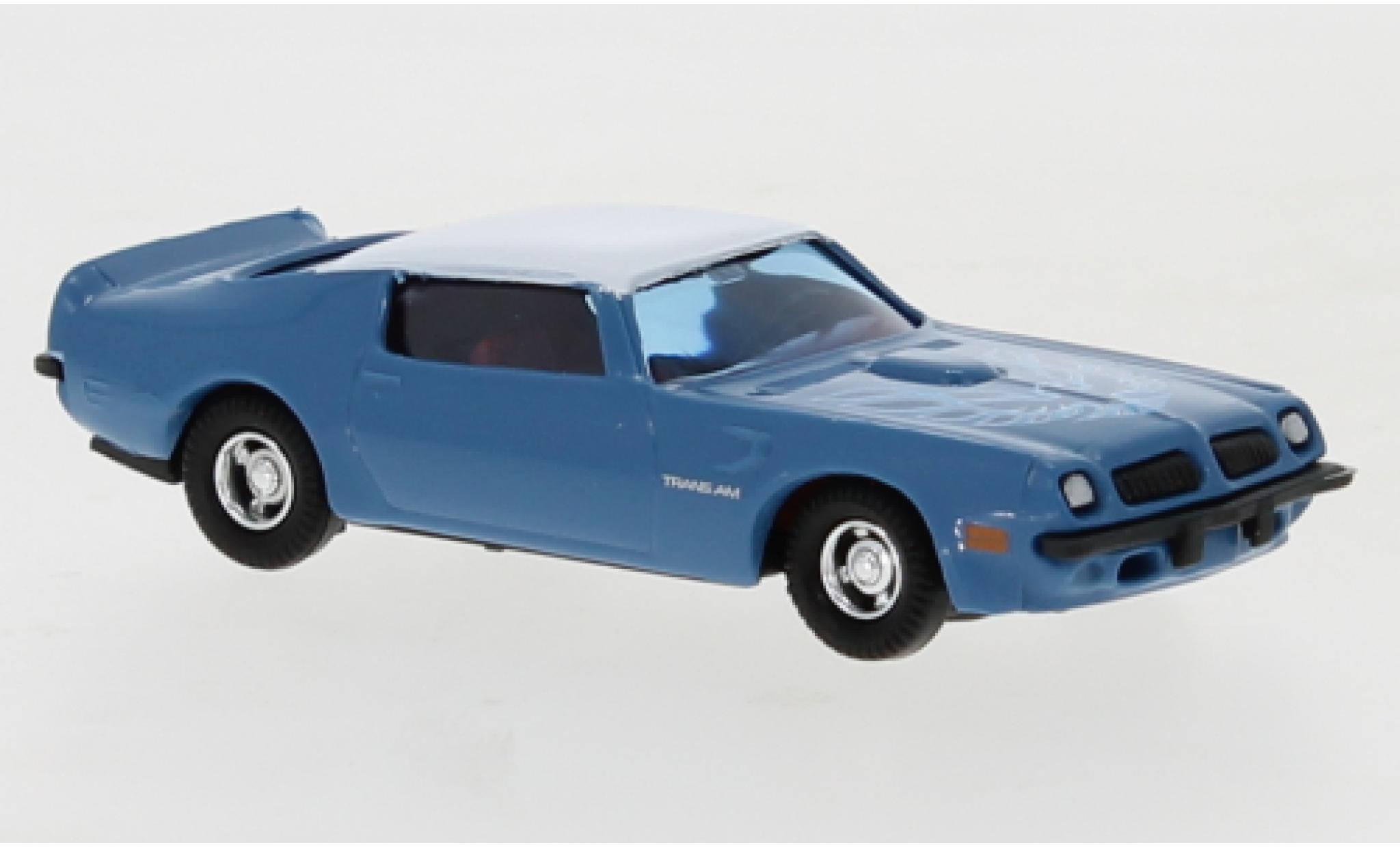 Pontiac Firebird 1/87 Busch Trans Am blauw/wit 1974 modelauto
