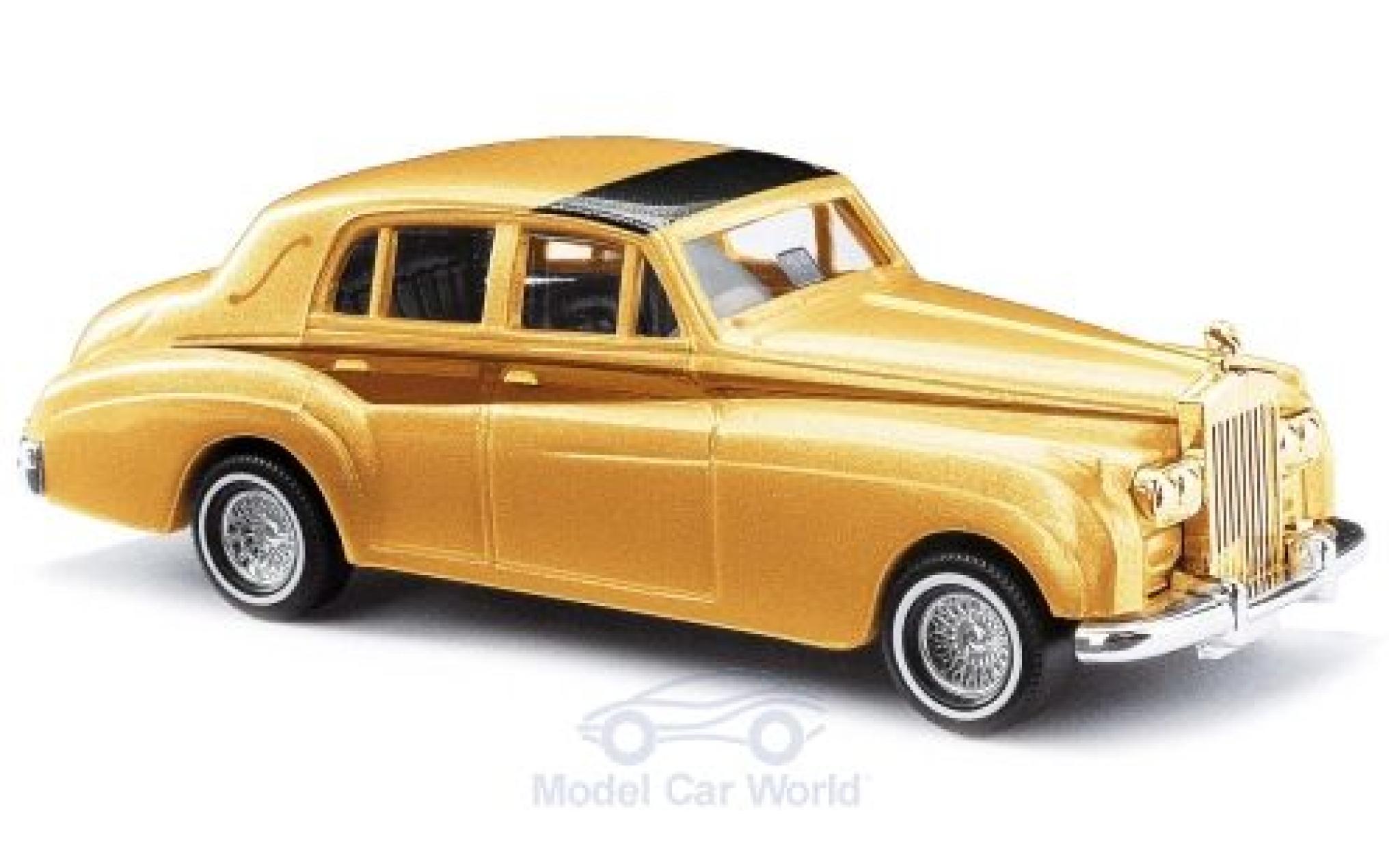 Rolls Royce Silver Cloud 1/87 Busch metallic geel/bruin 1959 modelauto