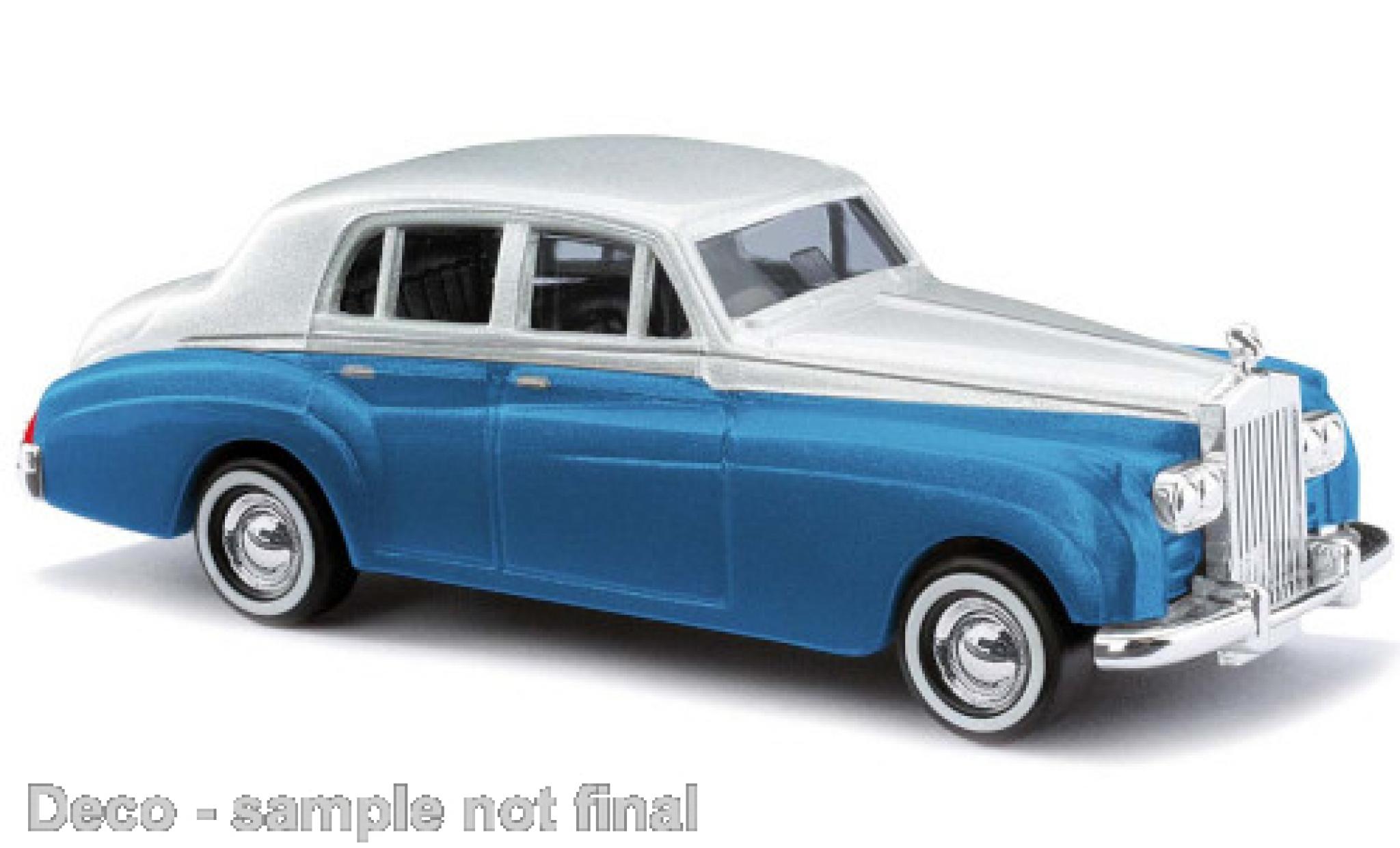 Rolls Royce Silver Cloud 1/87 Busch grijs/blauw 1959 modelauto