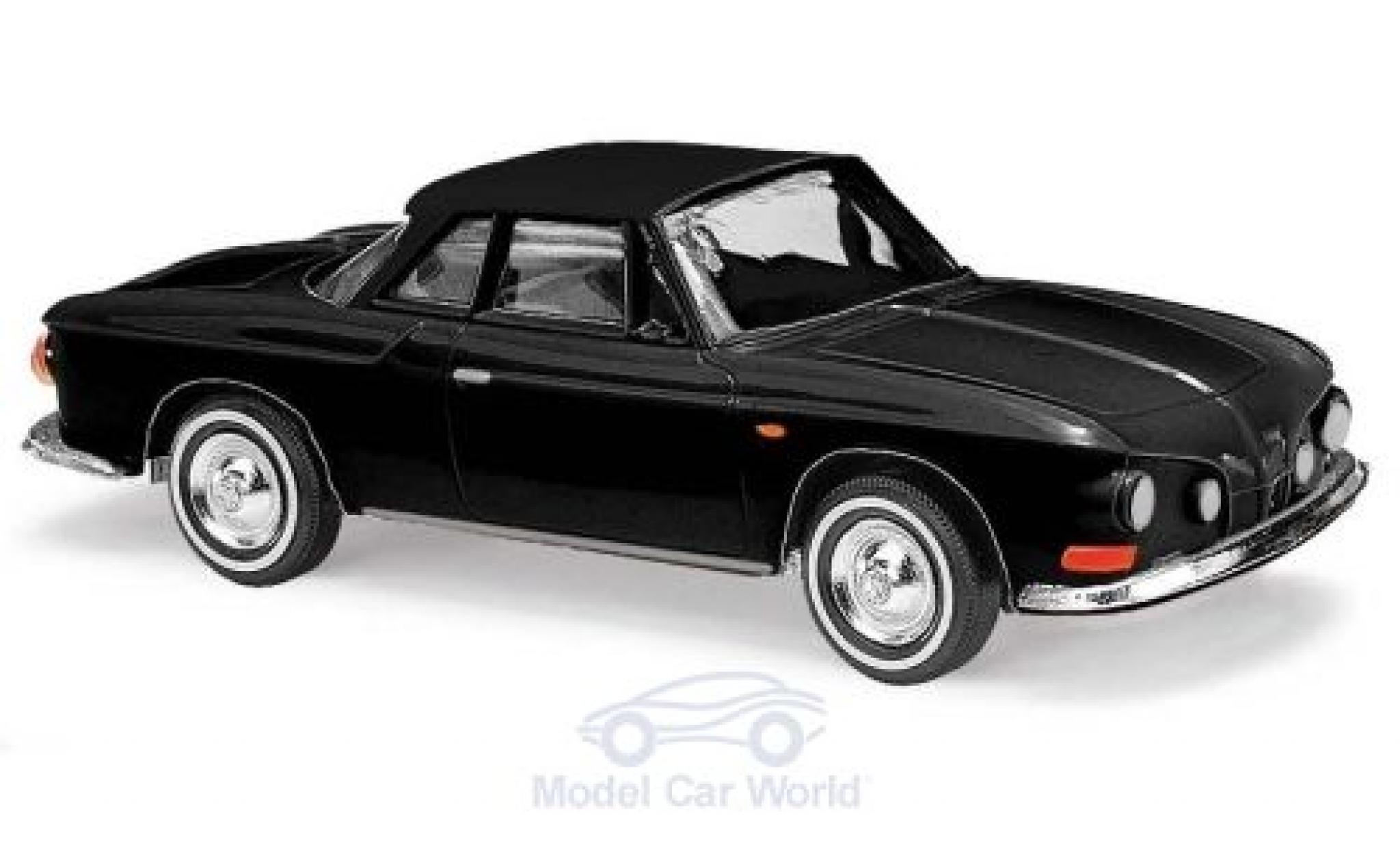 Volkswagen Karmann 1/87 Busch Ghia 1600 zwart 1961 modelauto