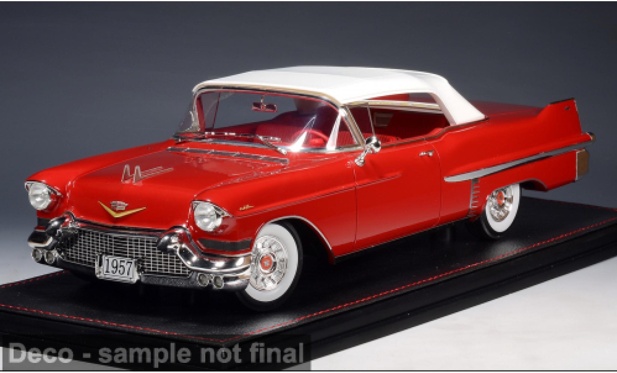 Cadillac Series 62 1/18 Stamp Models Cabriolet rood/wit 1957 1:18 modelauto