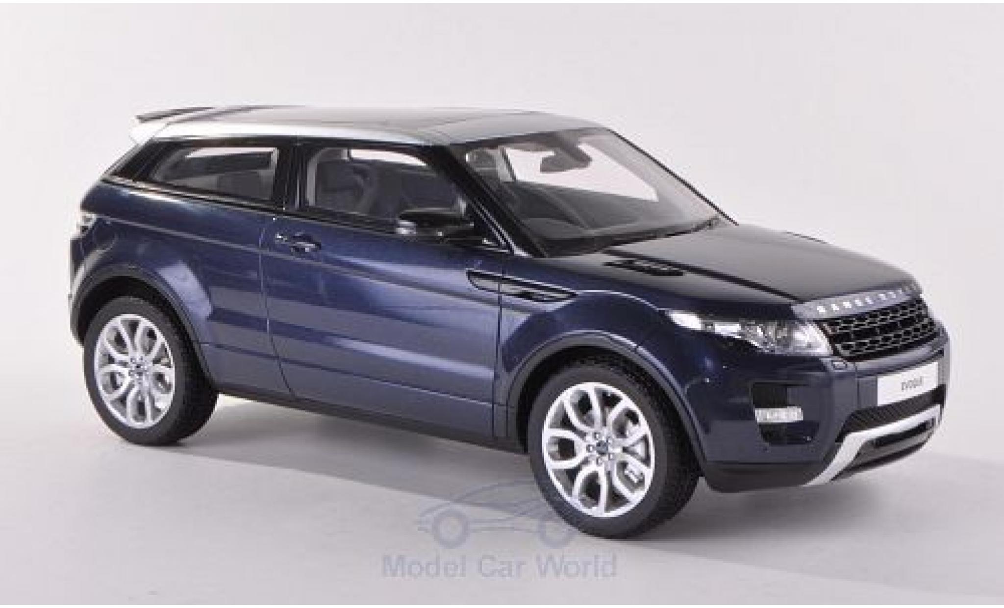 Land Rover Range Rover 1/18 Century Dragon Evoque metallic blauw RHD 2011 ohne Vitrine modelauto
