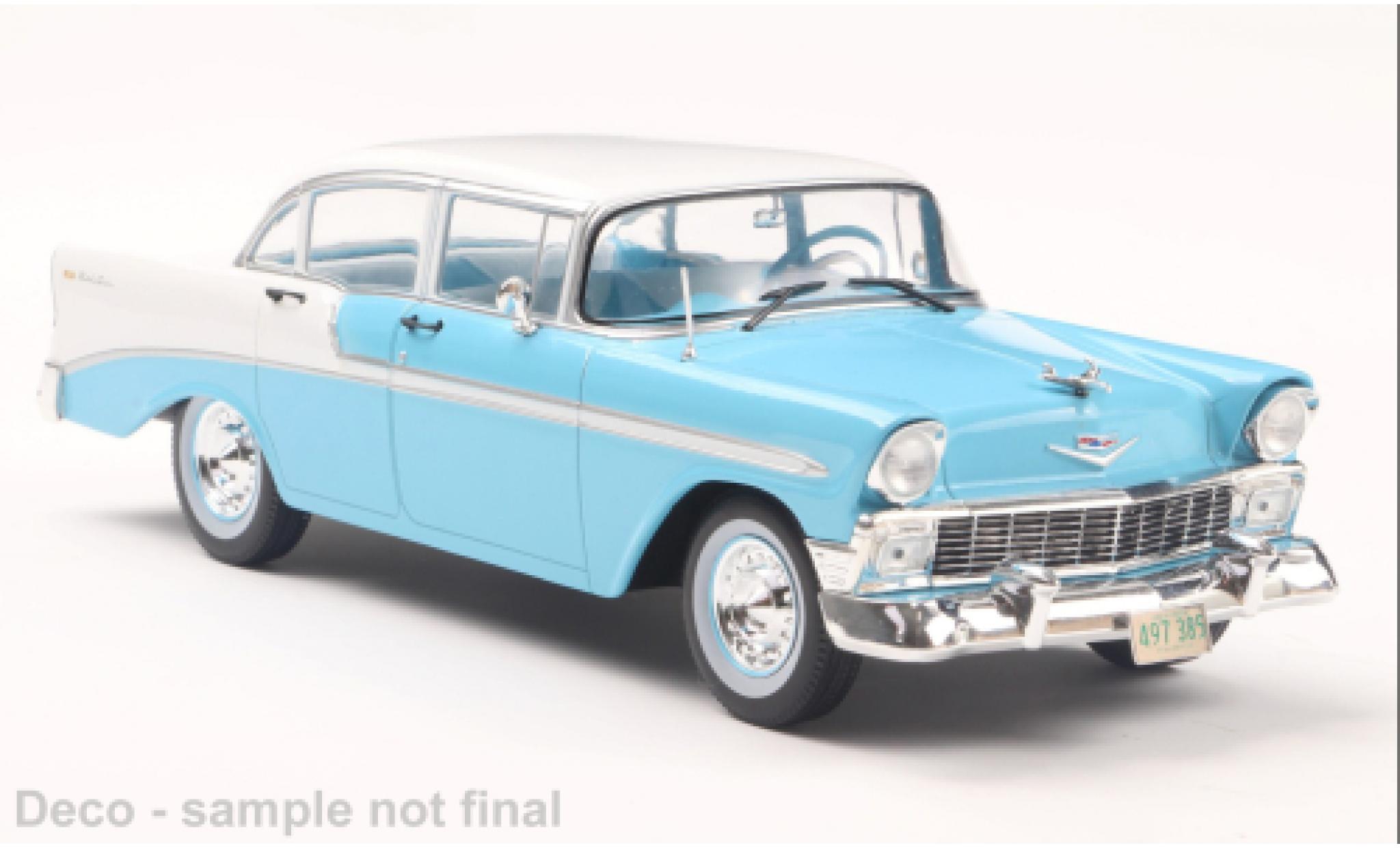 Chevrolet Bel Air 1/24 WhiteBox 4-Door blauw 1:24 modelauto