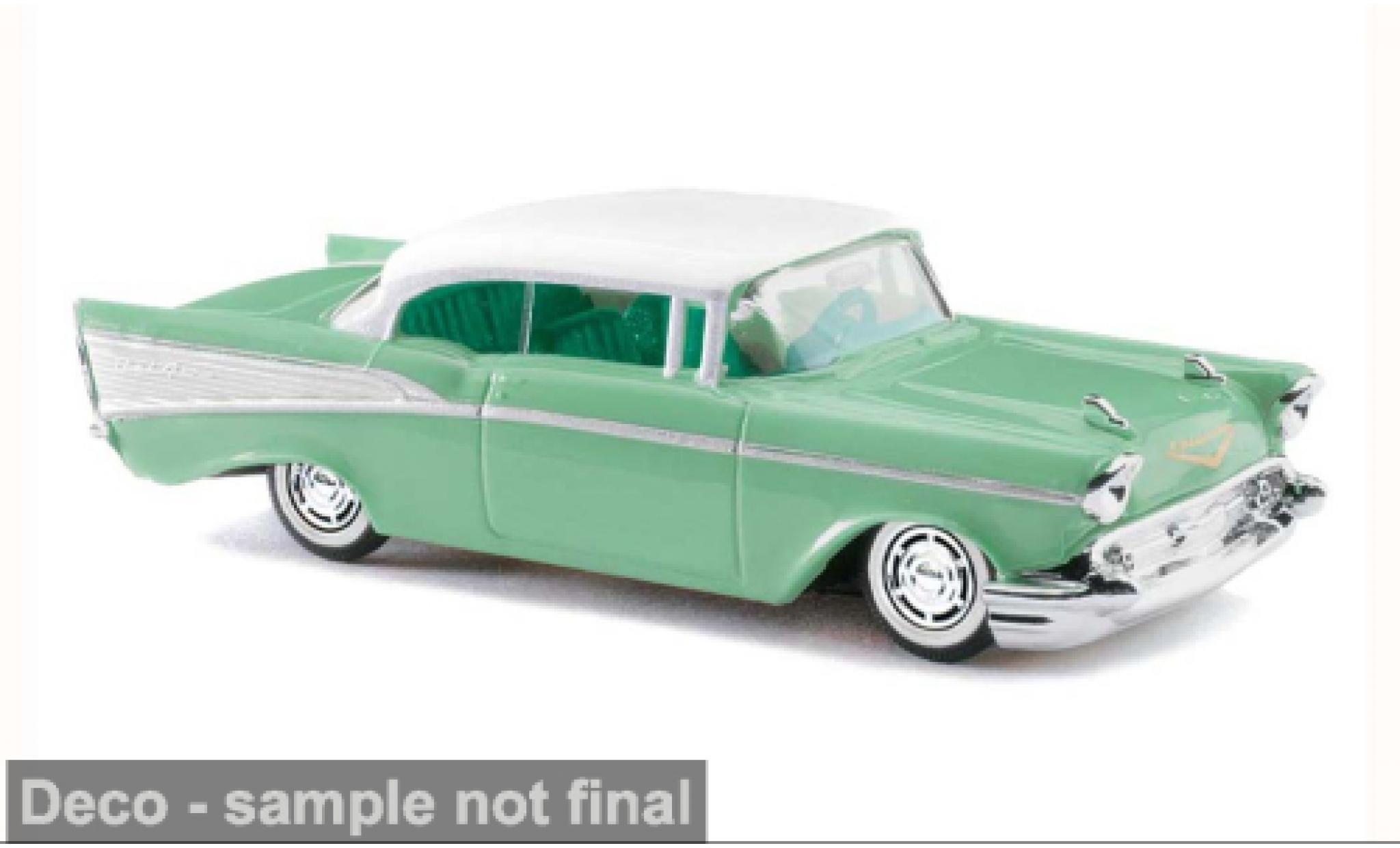 Chevrolet Bel Air 1/87 Busch groen/wit 1957 1:87 modelauto