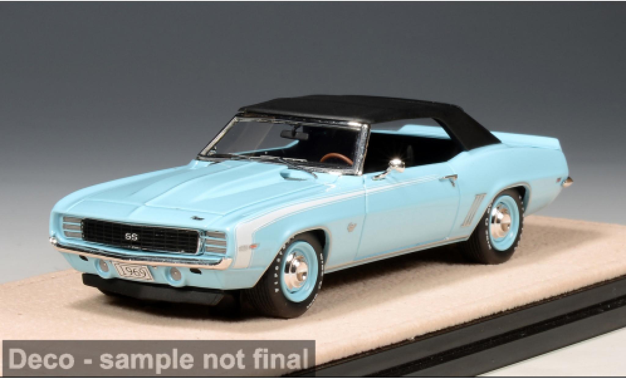 Chevrolet Camaro 1/43 Stamp Models RS/SS blauw/zwart 1969 1:43 modelauto