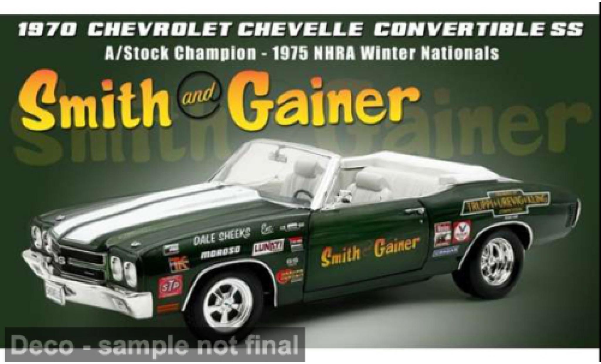 Chevrolet Chevelle 1/18 ACME Cabriolet SS groen 1970 Smith &amp; Gainer 1:18 modelauto