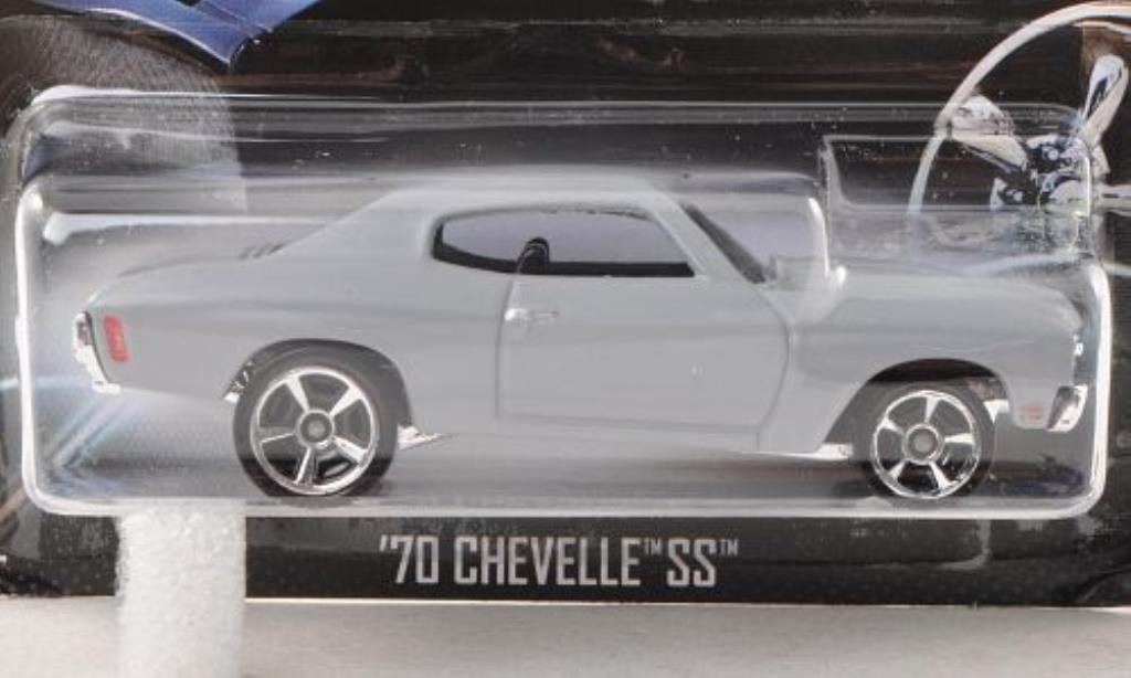 Chevrolet Chevelle 1/64 Hot Wheels SS Tuning matt-grijs Fast & Furious 1970 modelauto