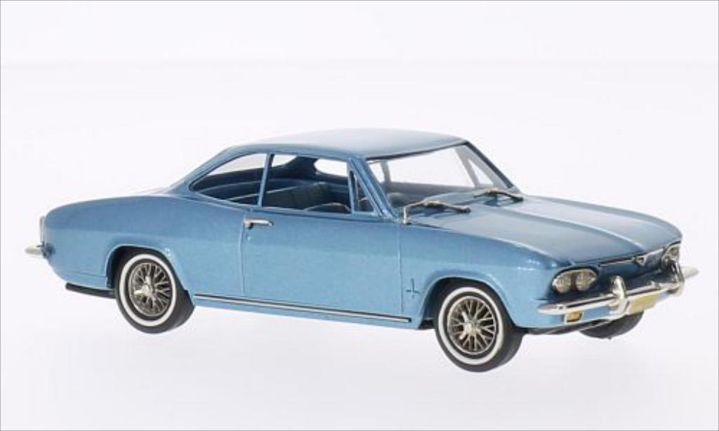 Chevrolet Corvair 1/43 Brooklin Monza metallic blauw 1967 modelauto