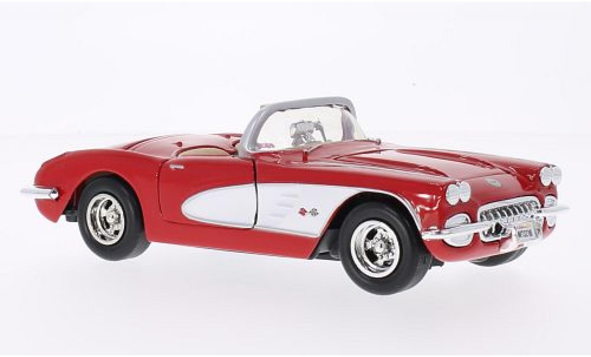 Chevrolet Corvette 1/24 Motormax (C1) rood 1:24 modelauto