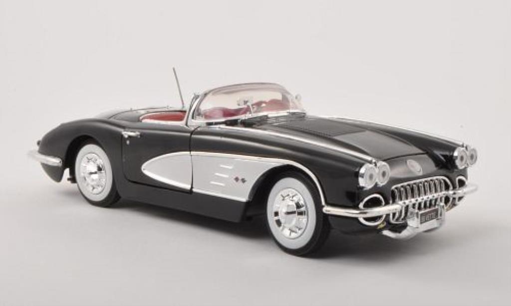 Chevrolet Corvette C1 1/18 Motormax C1 C1 zwart/grijs 1958 modelauto
