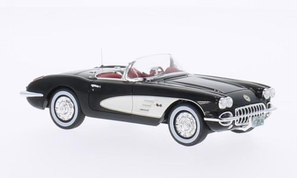 Chevrolet Corvette C1 1/43 Neo C1 C1 zwart/wit 1959 modelauto