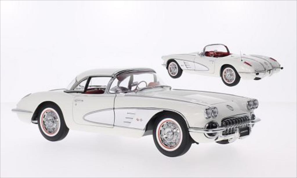 Chevrolet Corvette C1 1/18 Autoart C1 (C1) wit/grijs 1958 modelauto