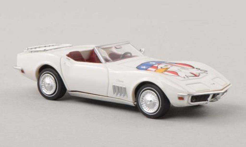 Chevrolet Corvette C3 1/87 Brekina C3 Cabriolet American Eagle wit mit Dekor auf Motorhaube modelauto