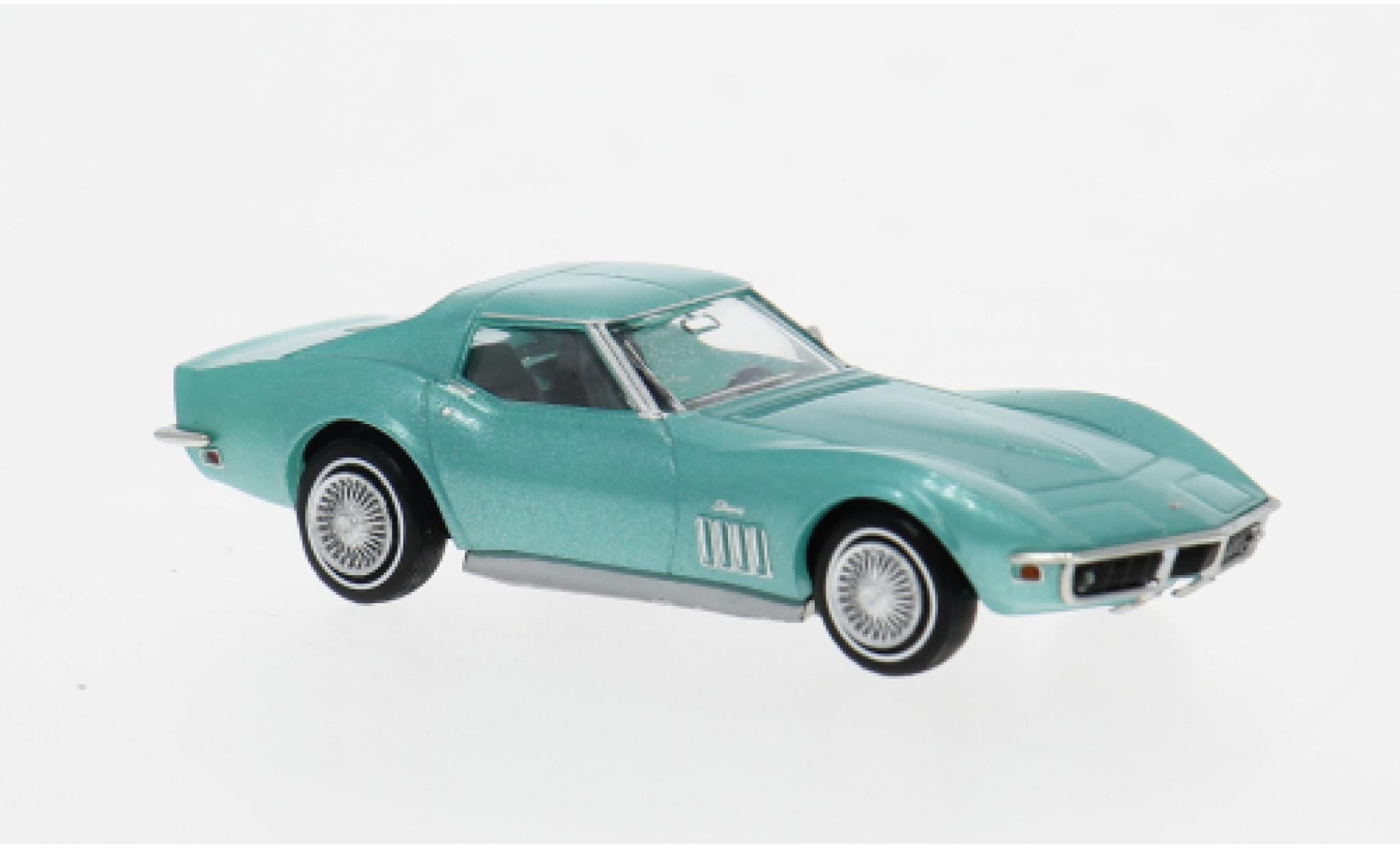 Chevrolet Corvette 1/87 Brekina C3 groen 1967 1:87 modelauto