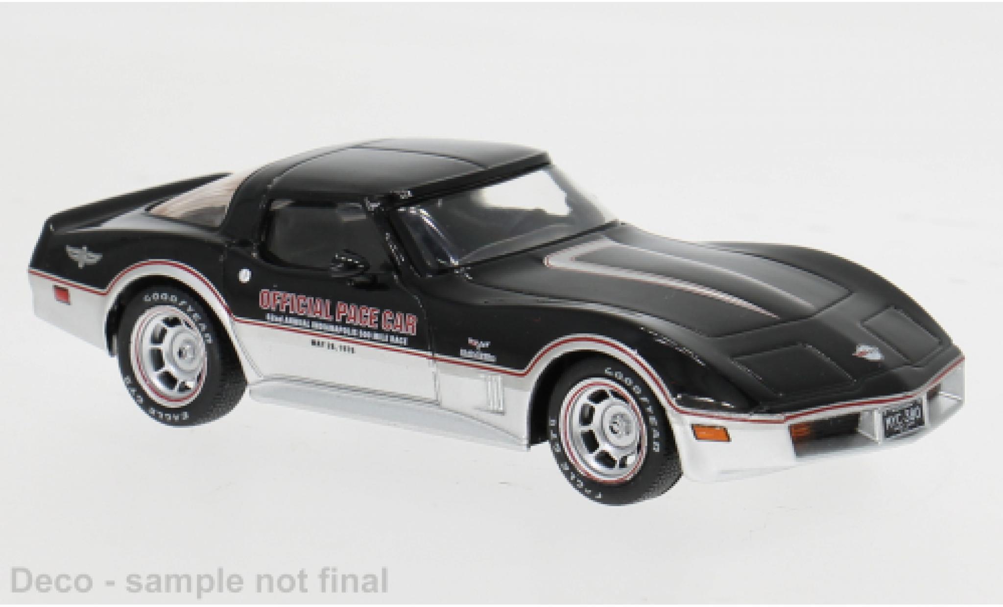 Chevrolet Corvette 1/43 IXO (C3) zwart/grijs 1980 1:43 modelauto