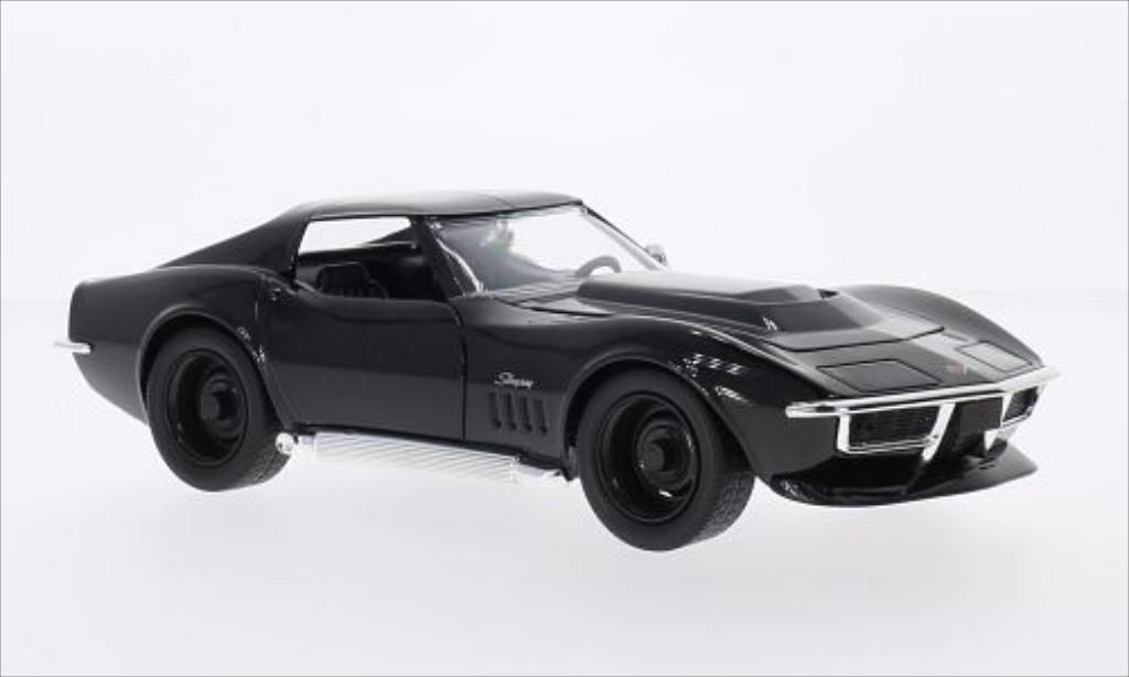Chevrolet Corvette C3 1/24 Jada Toys C3 Stingray zwart 1969 modelauto