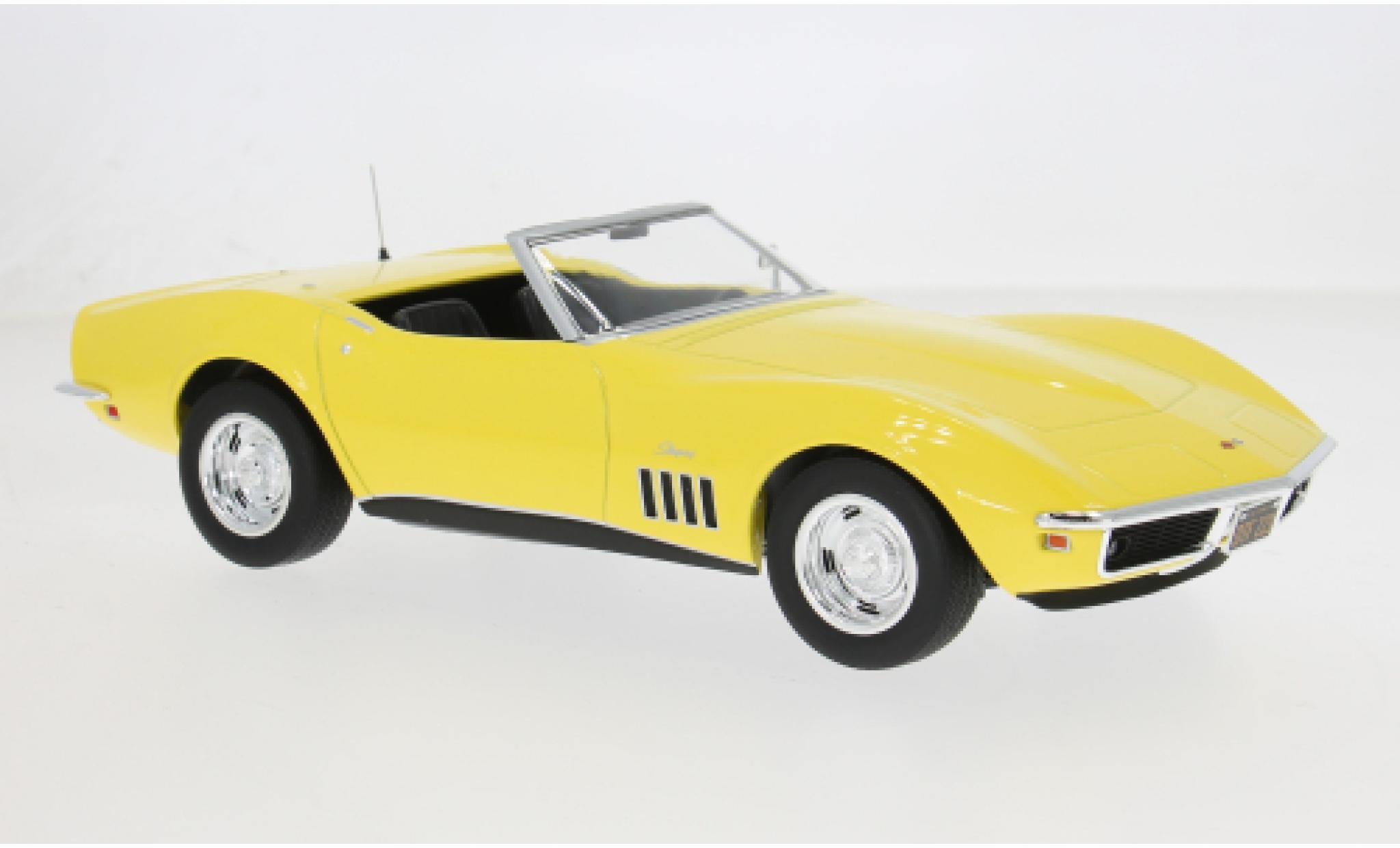 Chevrolet Corvette 1/18 Norev Cabriolet geel 1969 1:18 modelauto