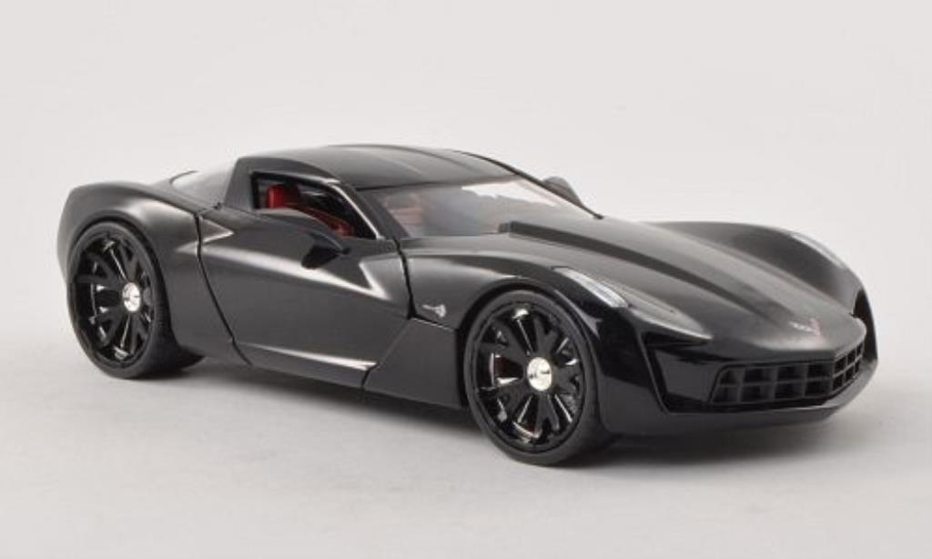 Chevrolet Corvette C6 1/24 Jada Toys C6 Concept zwart 2009 modelauto