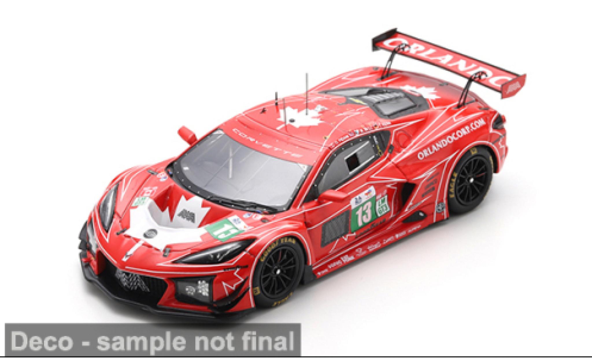 Chevrolet Corvette 1/43 Spark Z06 GT3.R Le Mans 24h Le Mans 2025 Awa Racing #13 O.Fidani/L.Kern 1:43 modelauto