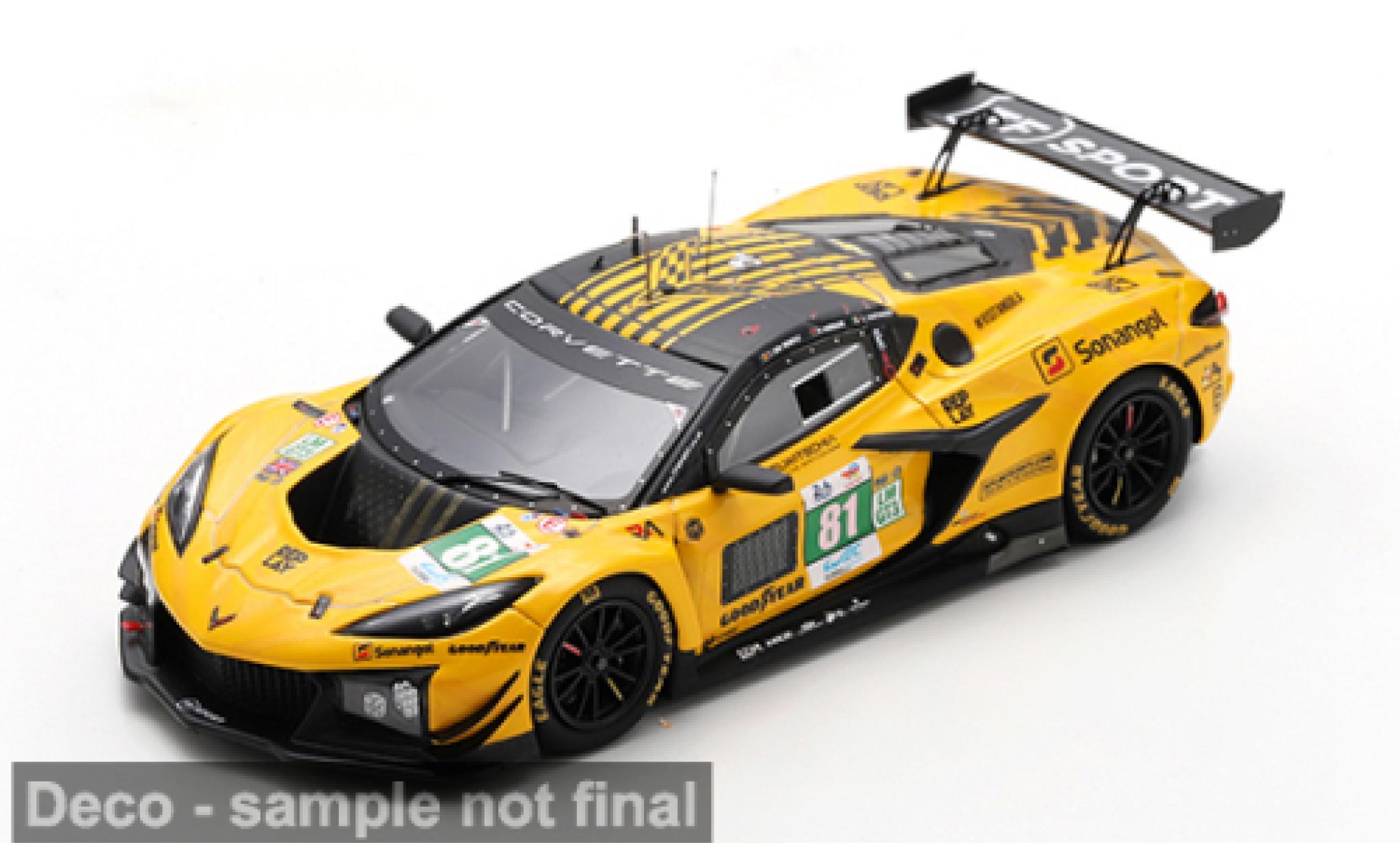 Chevrolet Corvette 1/43 Spark Z06 GT3.R Le Mans 24h Le Mans 2025 TF Sport #81 T.van Rompuy/R.Andrade 1:43 modelauto