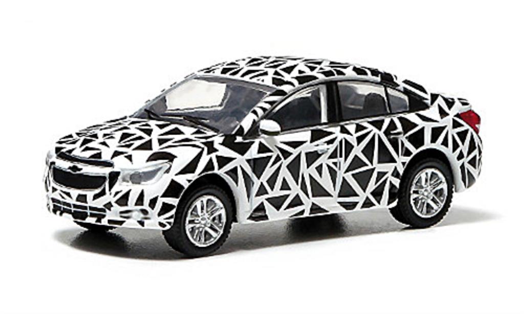 Chevrolet Cruze 1/64 Greenlight wit/zwart 2013 modelauto