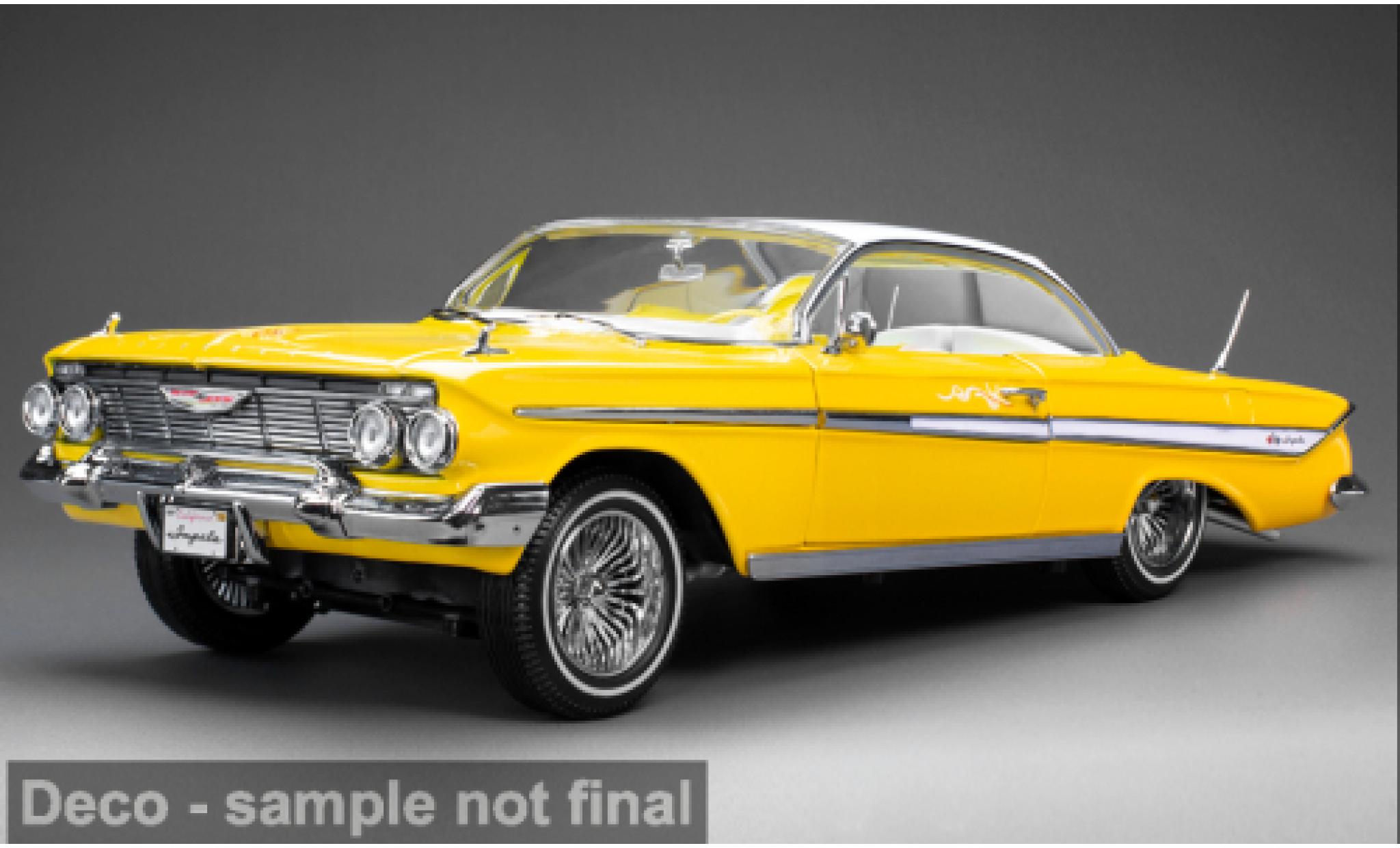 Chevrolet Impala 1/18 Sun Star Cabriolet Lowrider geel 1961 1:18 modelauto