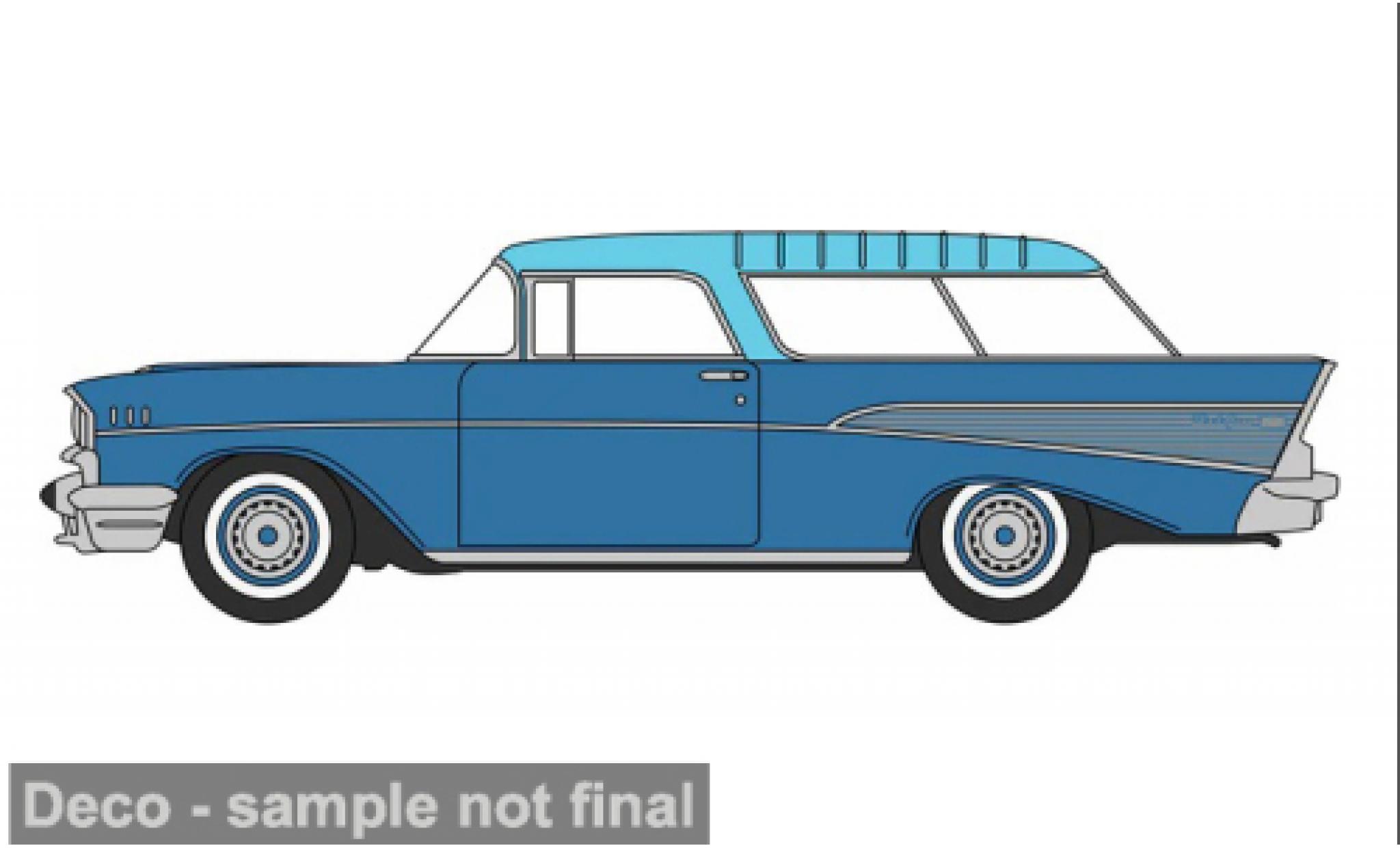 Chevrolet Nomad 1/87 Oxford blauw/blauw 1957 1:87 modelauto