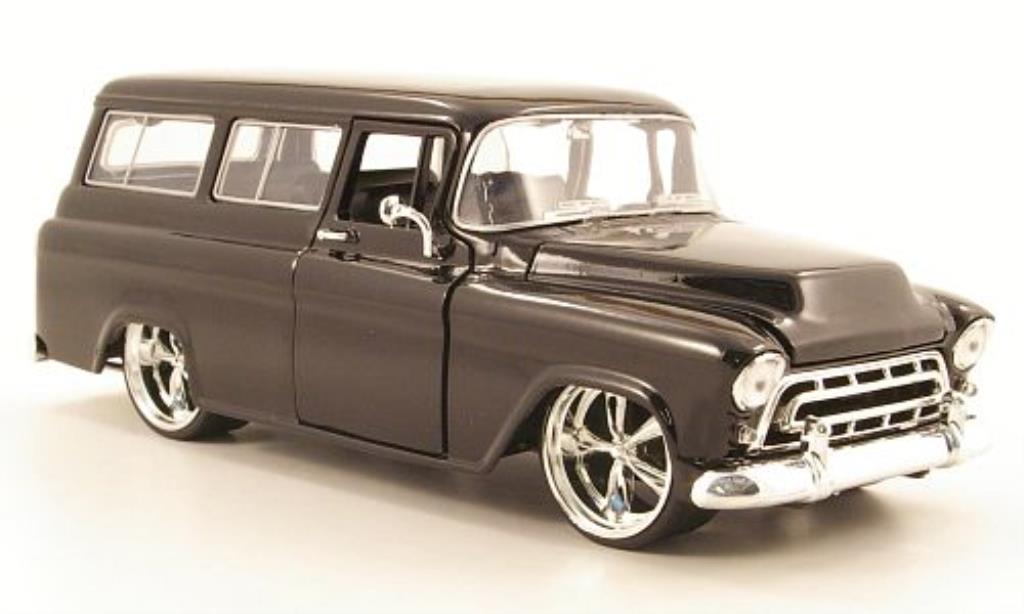 Chevrolet Suburban 1/24 Jada Toys zwart 1957 modelauto