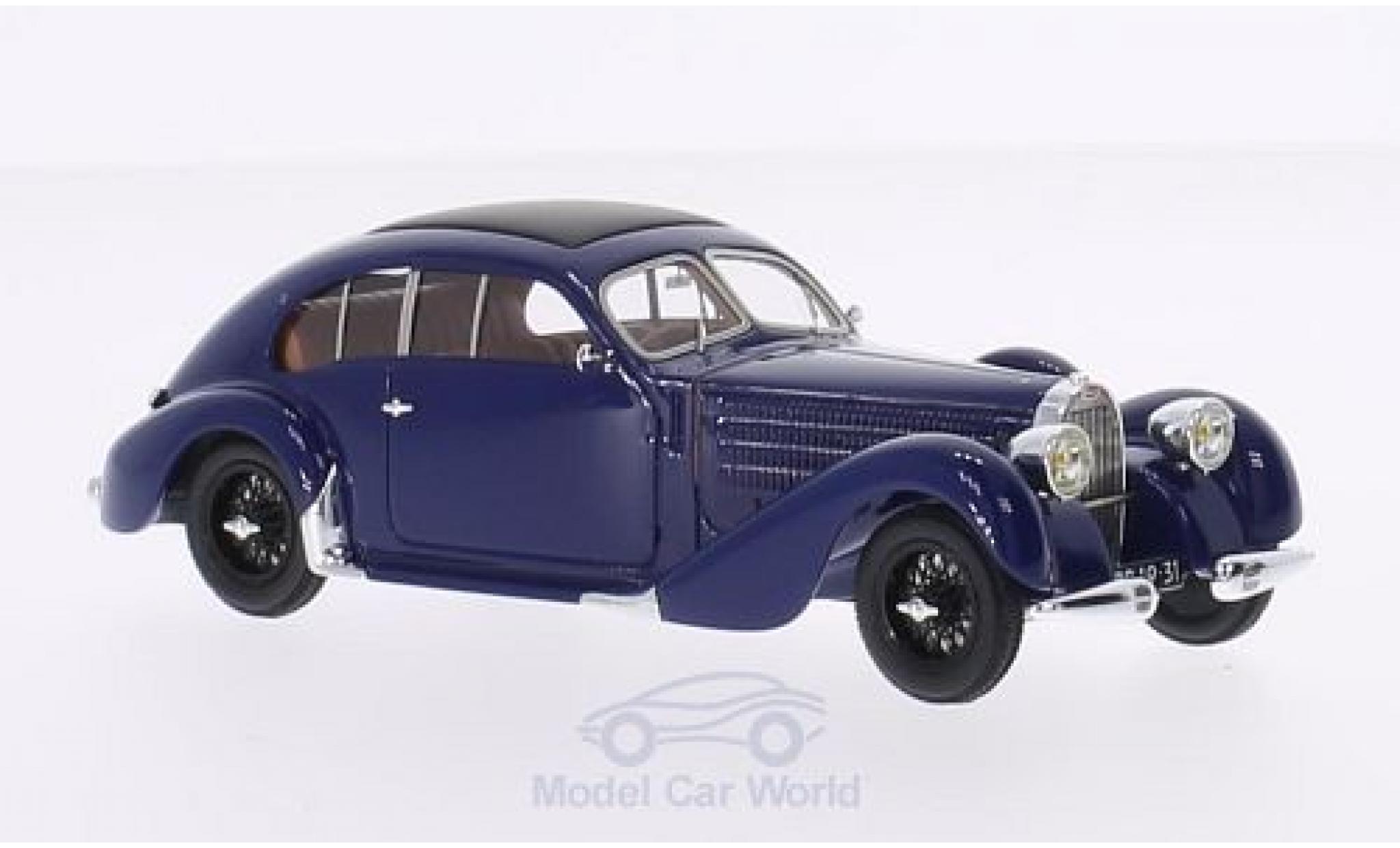 Bugatti 57 S 1/43 Chromes T / 64 blauw RHD 1939 sn 625 modelauto