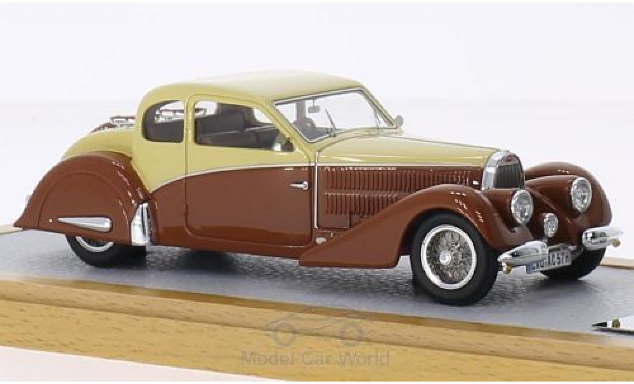 Bugatti 57 S 1/43 Chromes Type Coach Ventoux Gangloff Speciale Thill beige/bruin RHD 1936 sn782 modelauto