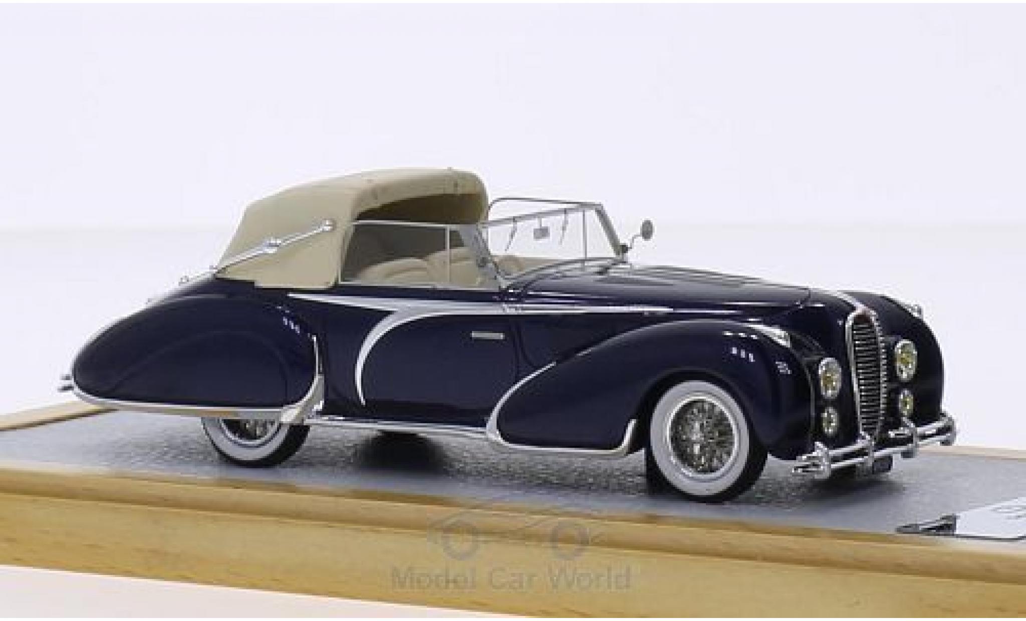 Delahaye 135 1/43 Chromes Cabriolet Figoni Falaschi blauw RHD 1948 El Glaoui sn800954 Verdeck halb geschlossen modelauto