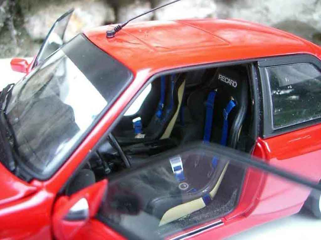 Bmw M3 coupe jantes BBS E30 rood pneux taille basse 1/18 Autoart