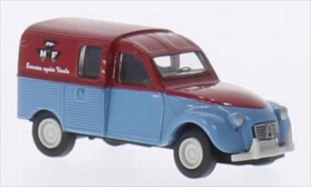 Citroen 2CV 1/87 Brekina AZU Massey Ferguson modelauto