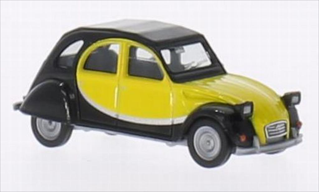 Citroen 2CV 1/87 Herpa Charleston zwart/geel modelauto