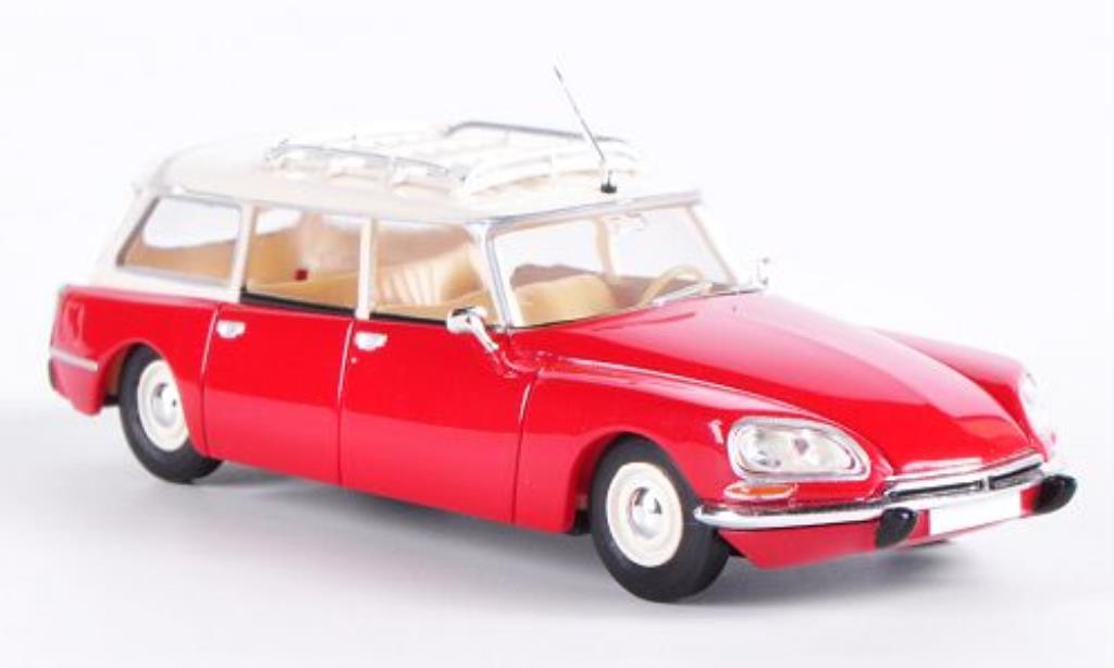 Citroen DS 1/87 Brekina Stationwagen rood/wit modelauto