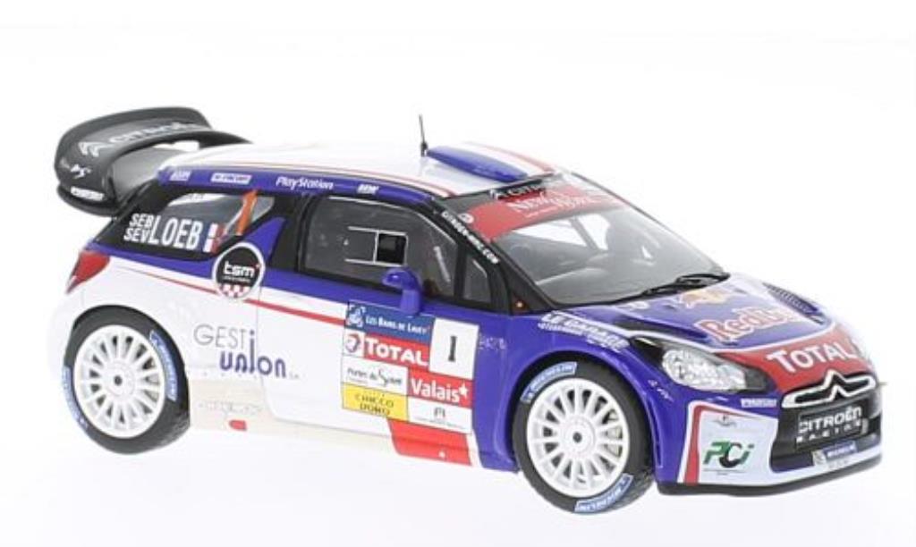 DS Automobiles DS3 1/43 Spark WRC No.1 Red Bull Rally du Chablais 2013 modelauto