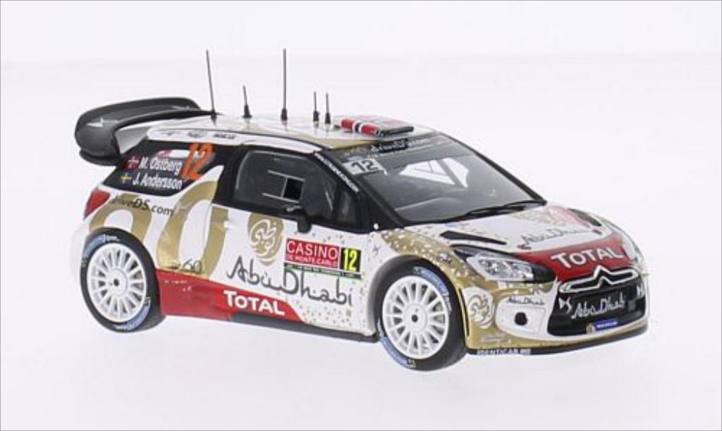 DS Automobiles DS3 1/43 Spark WRC No.12 Citroen Total Abu Dhabi WRT Total Rallye Monte-Carlo 2015 /J.Andersson modelauto
