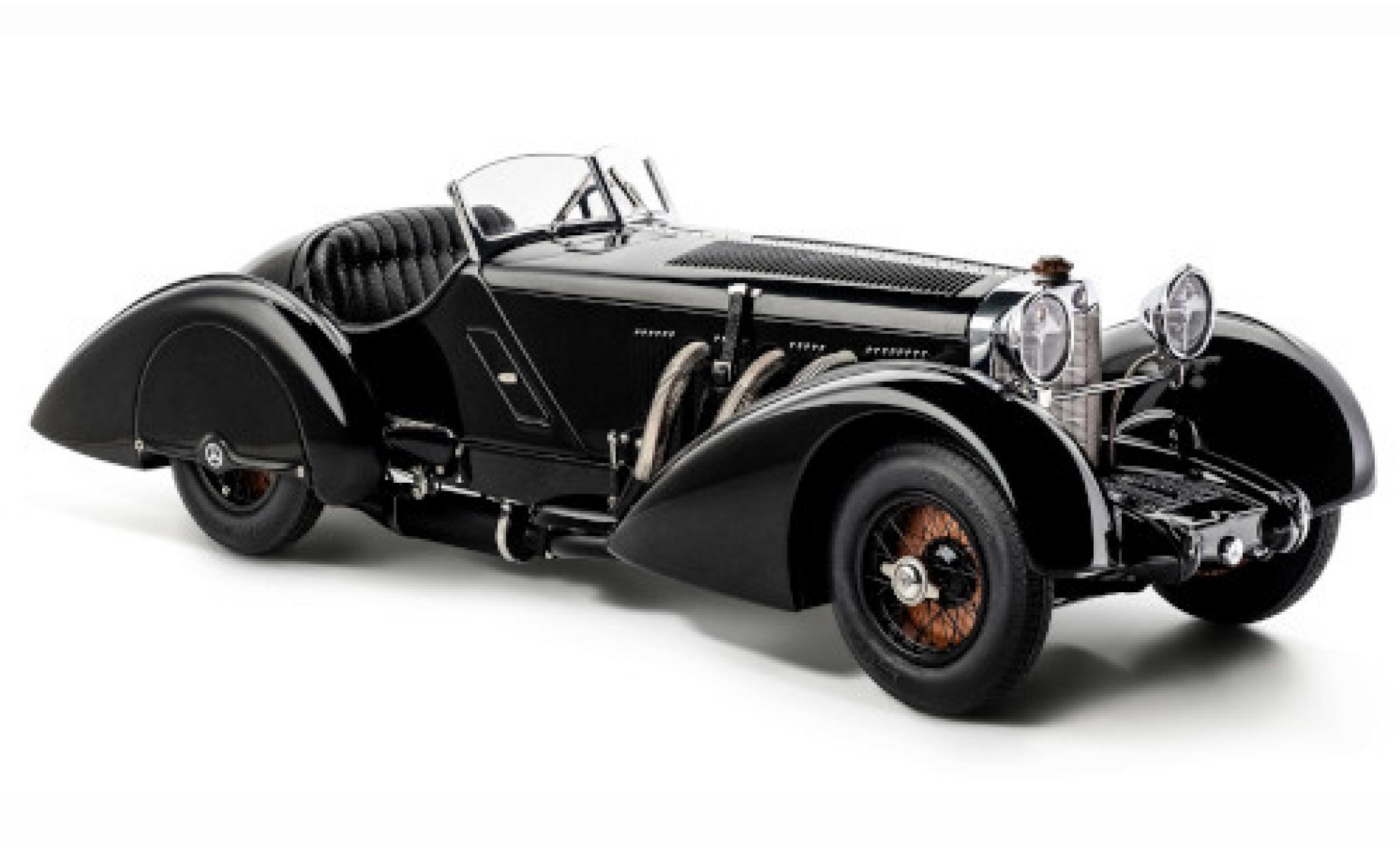 Mercedes SSK 1/18 CMC Trossi zwart 1934 Schwarzer Prinz modelauto