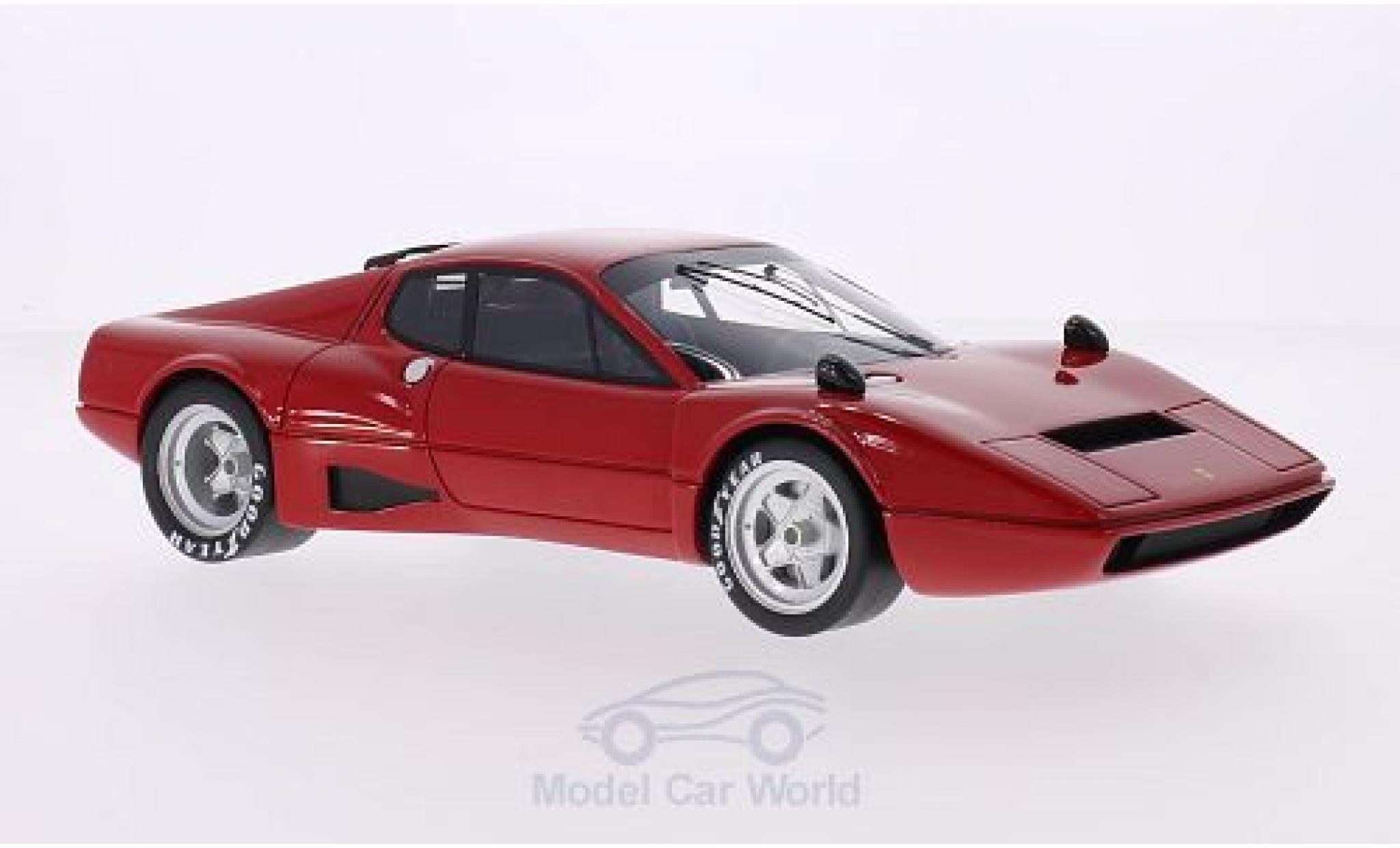 Ferrari 365 1/18 CMF GT4 BB Competizione rood Plain Body Version grijsne Felgen abgedeckte Scheinwerfer ohne Heckspoiler modelauto