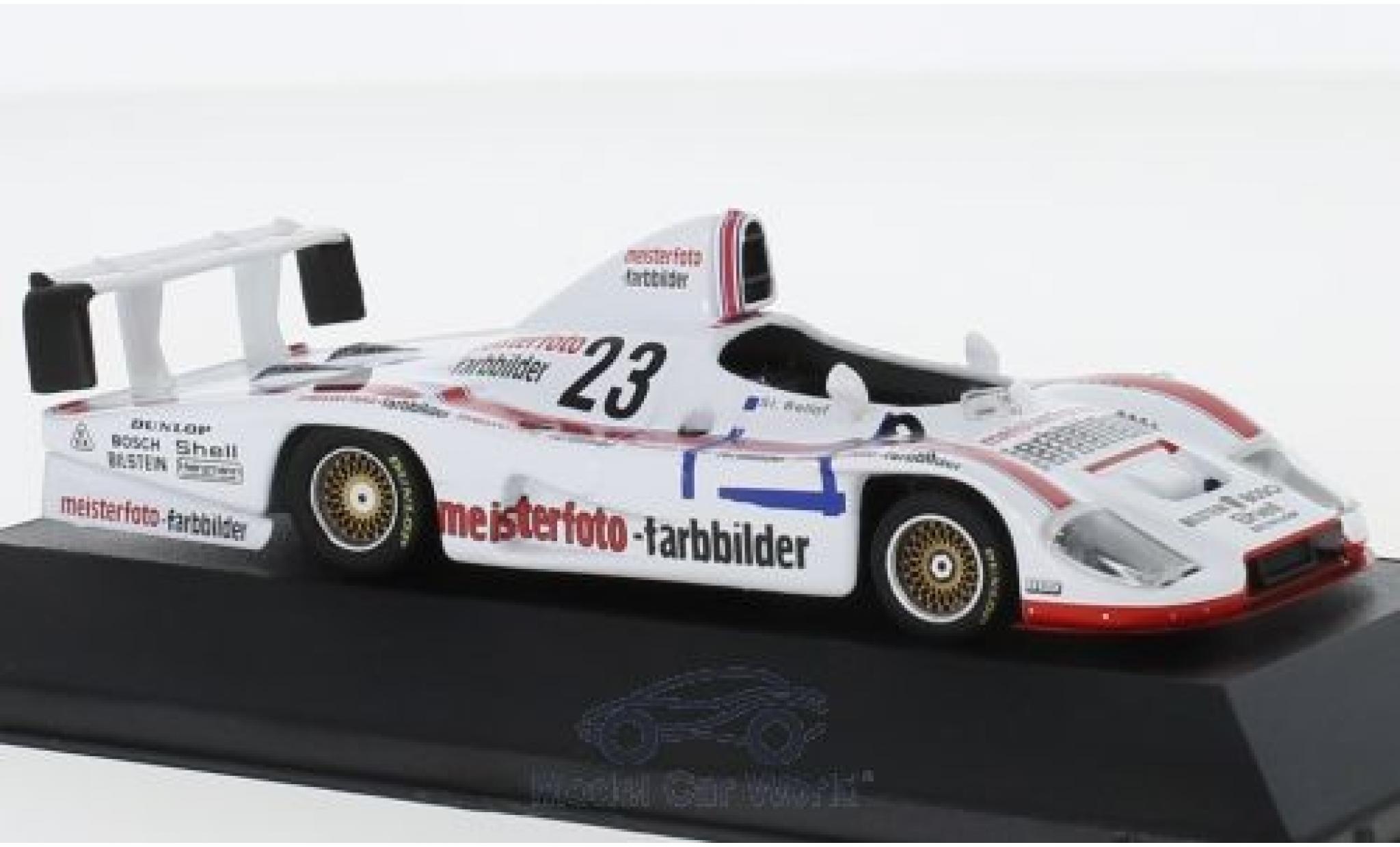 Porsche 936 1982 1/43 CMR No.23 Kremer Racing Meisterfoto Farbbilder DRM Hockenheim 1982 mit Decals S.Bellof modelauto